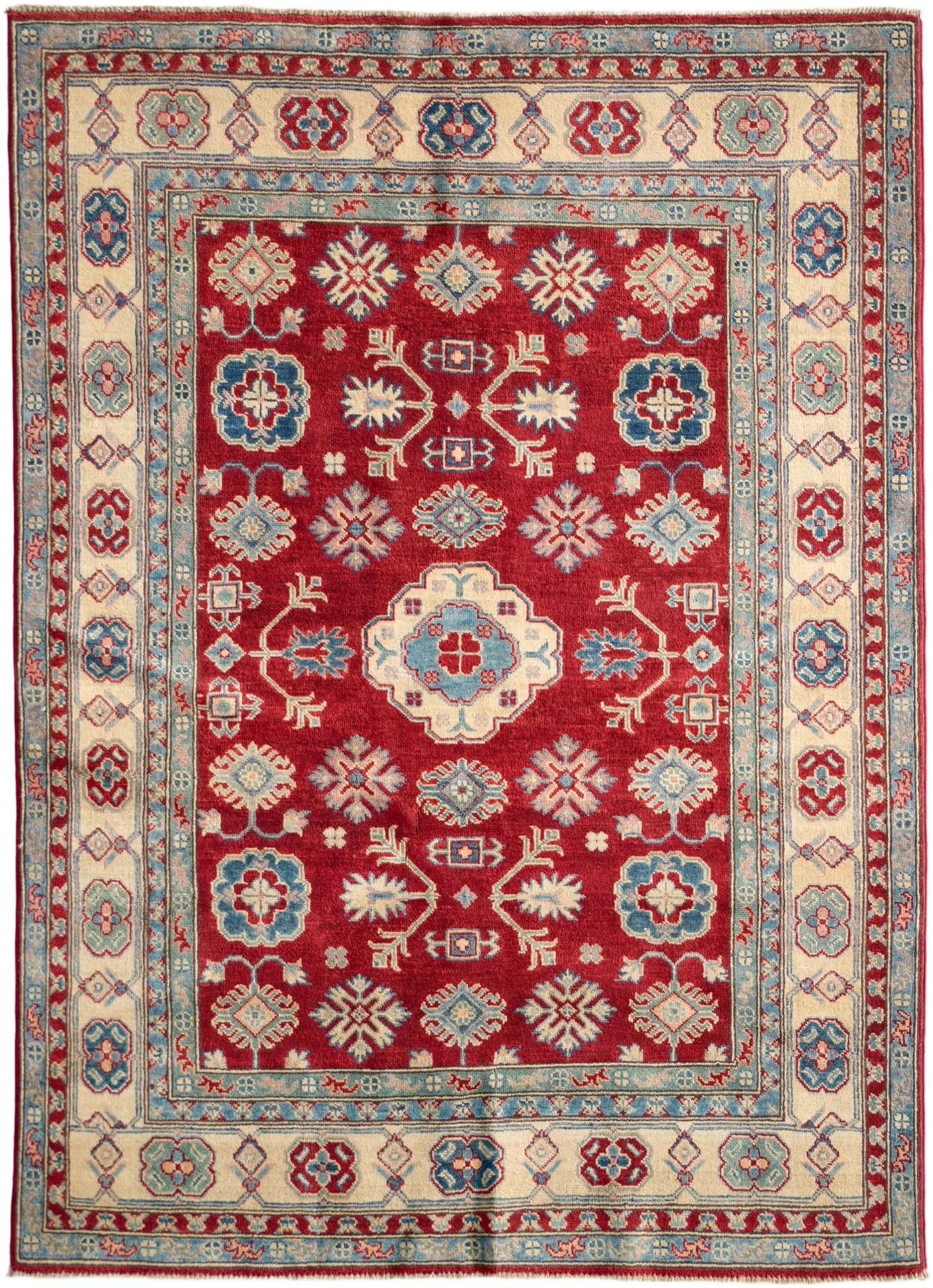 Detail image 2 of 10: 4' 11 x 6' 9 Hand Knotted Kazak Rug