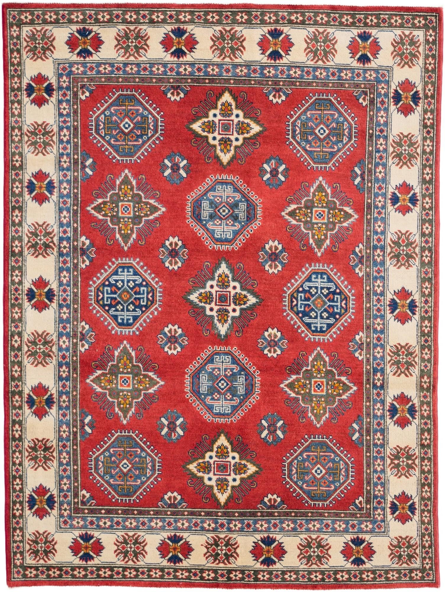5' 3 x 7' Hand Knotted Kazak Rug