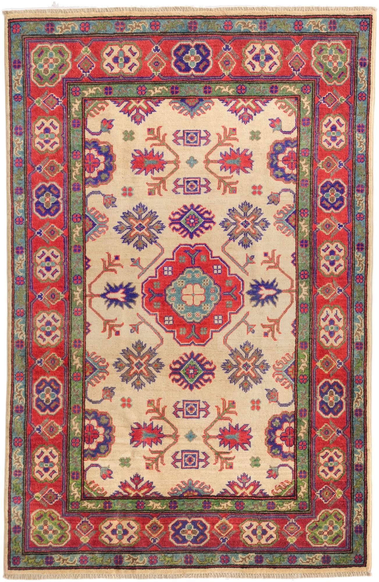 3' 10 x 5' 11 Hand Knotted Kazak Rug