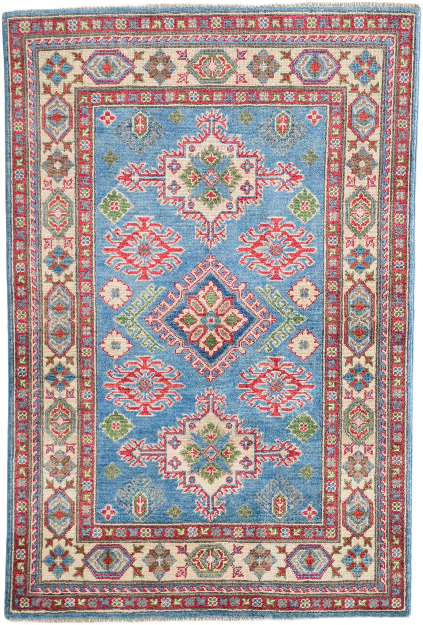 3' 3 x 4' 10 Hand Knotted Kazak Rug