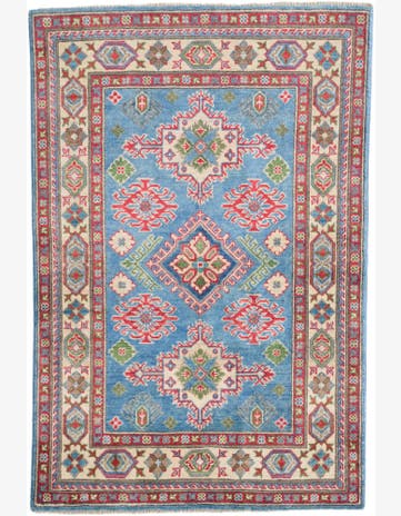 3' 3 x 4' 10 Hand Knotted Kazak Rug