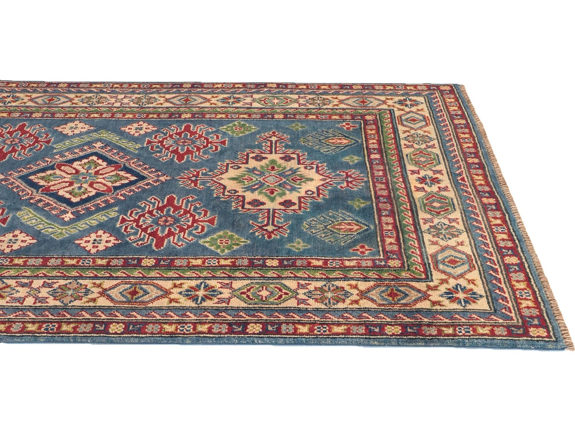 Detail image 6 of 12: 3' 10 x 6' Hand Knotted Kazak Rug