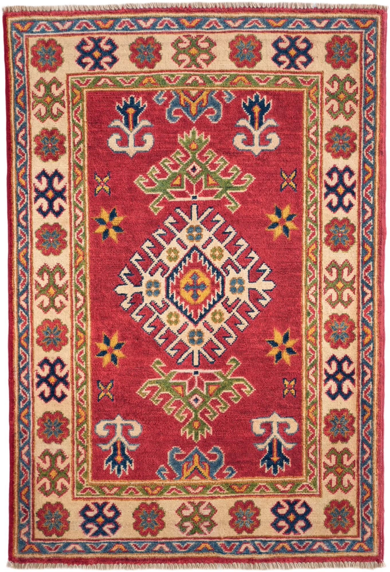 2' 10 x 4' 2 Hand Knotted Kazak Rug