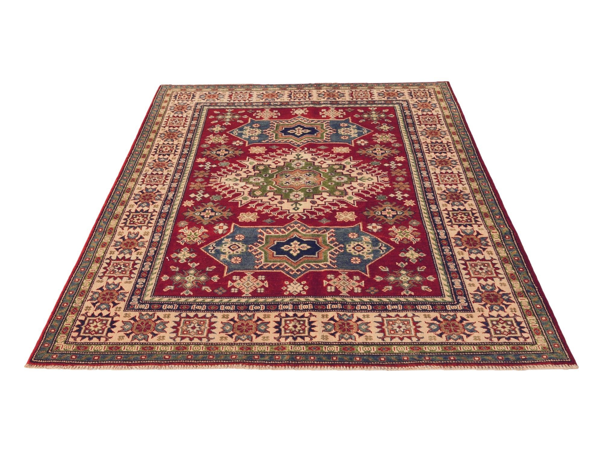 5' 1 x 6' 8 Hand Knotted Kazak Rug
