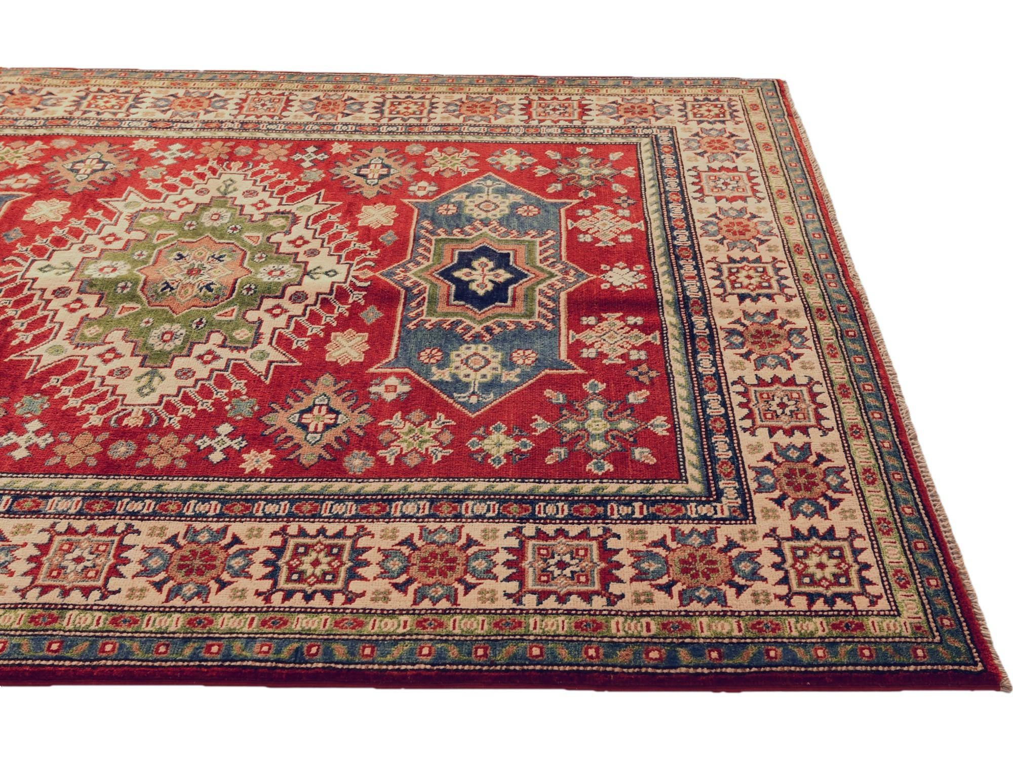 5' 1 x 6' 8 Hand Knotted Kazak Rug