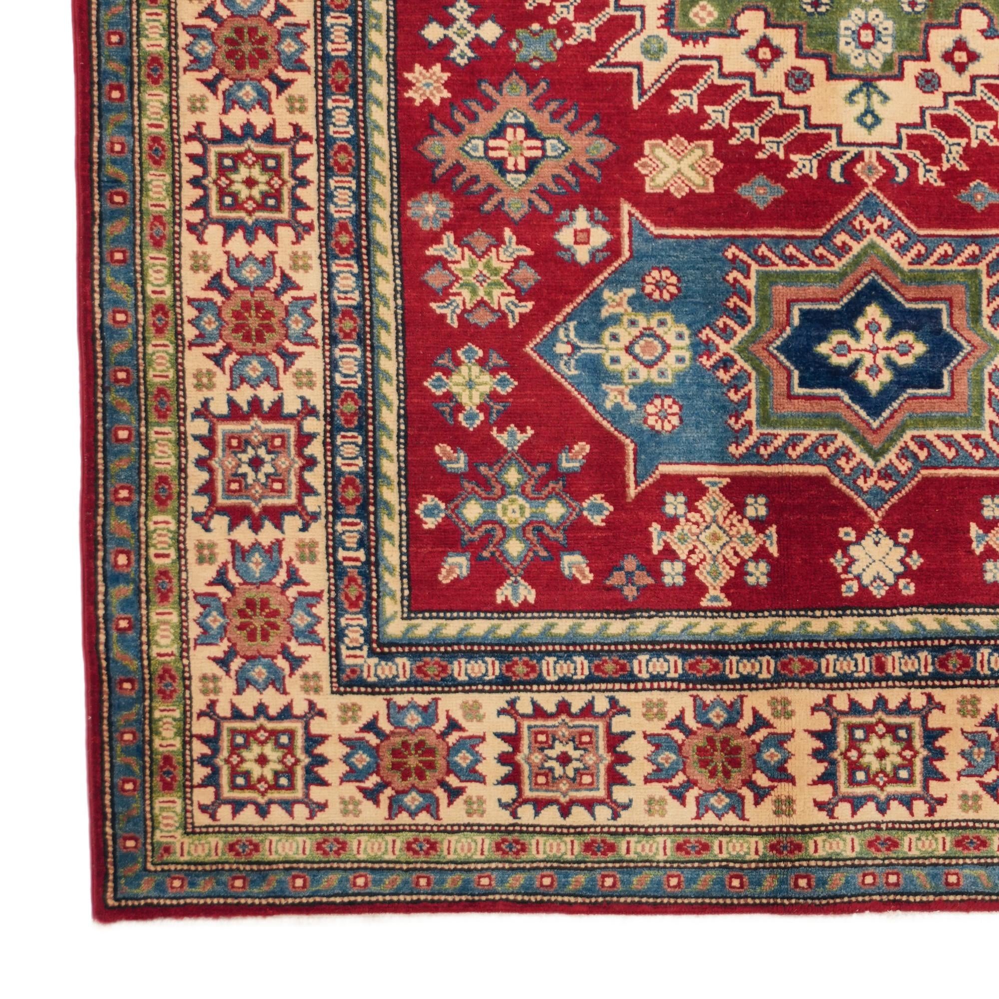 5' 1 x 6' 8 Hand Knotted Kazak Rug
