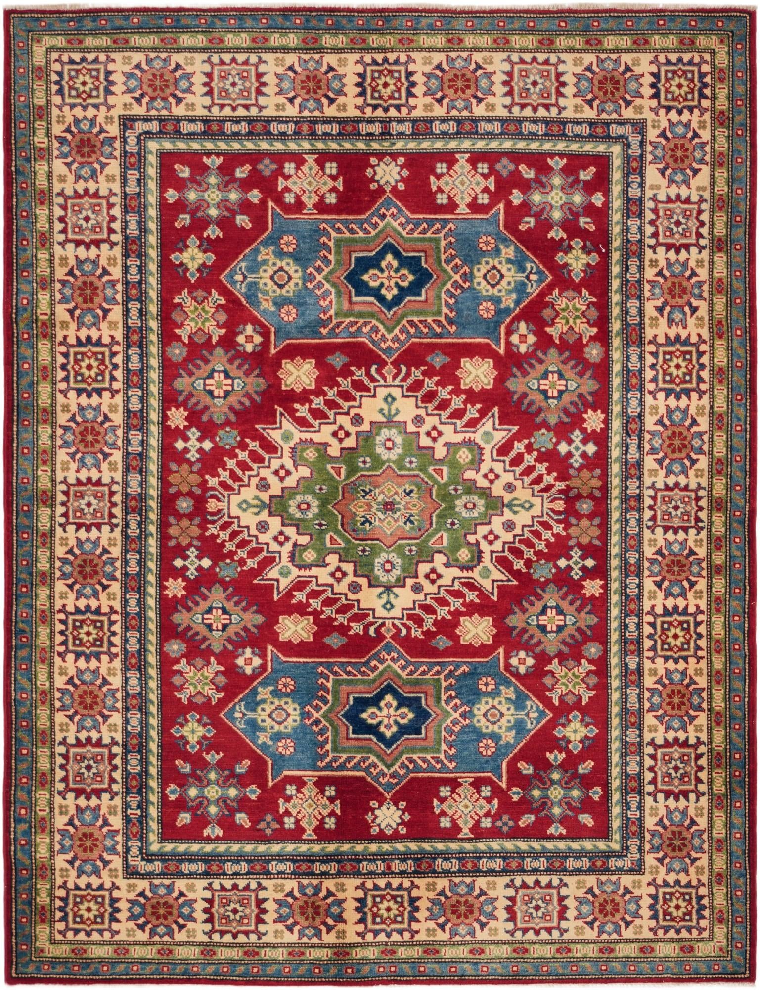 5' 1 x 6' 8 Hand Knotted Kazak Rug