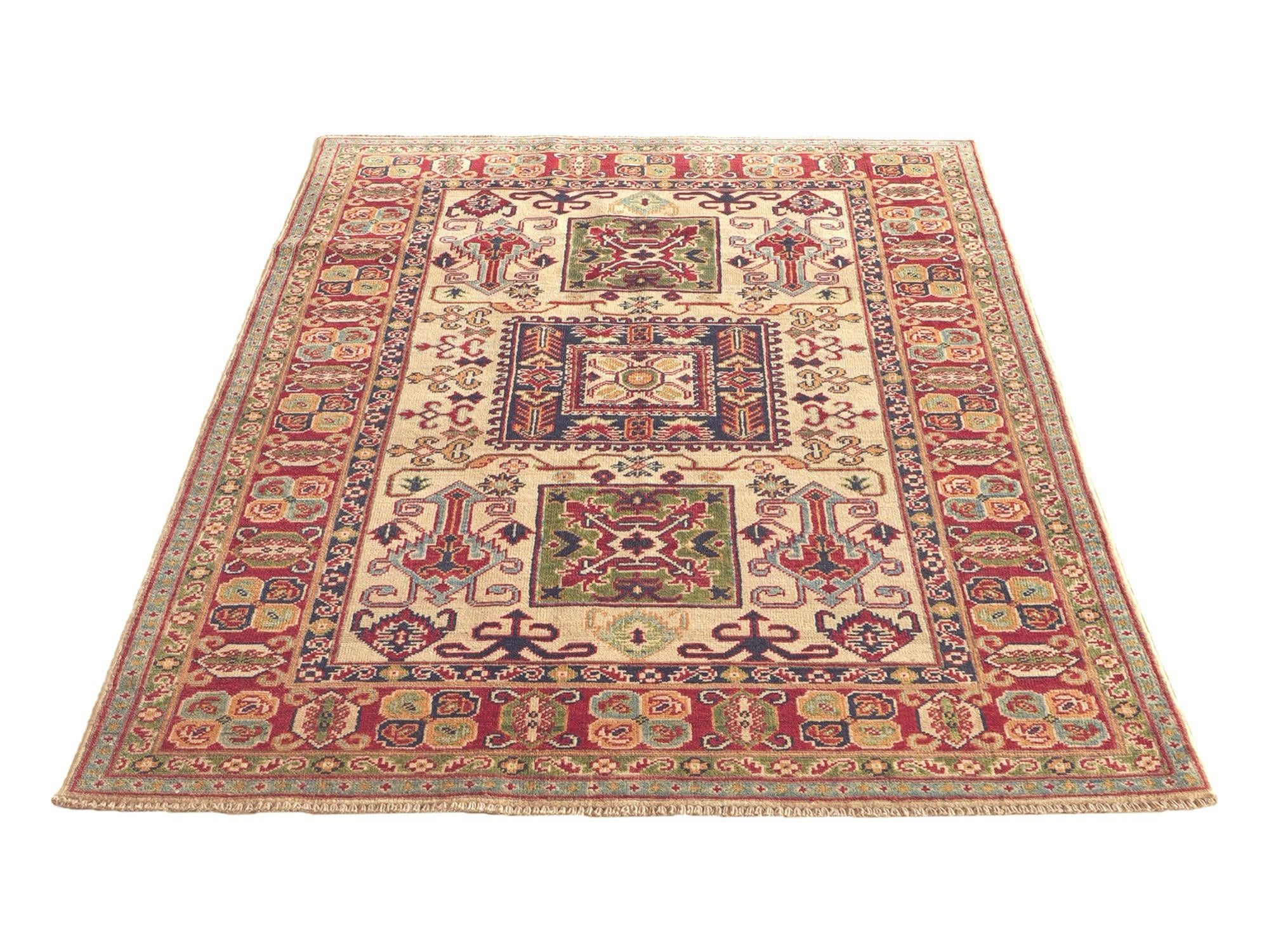 Detail image 5 of 12: 4' x 5' 11 Hand Knotted Kazak Rug