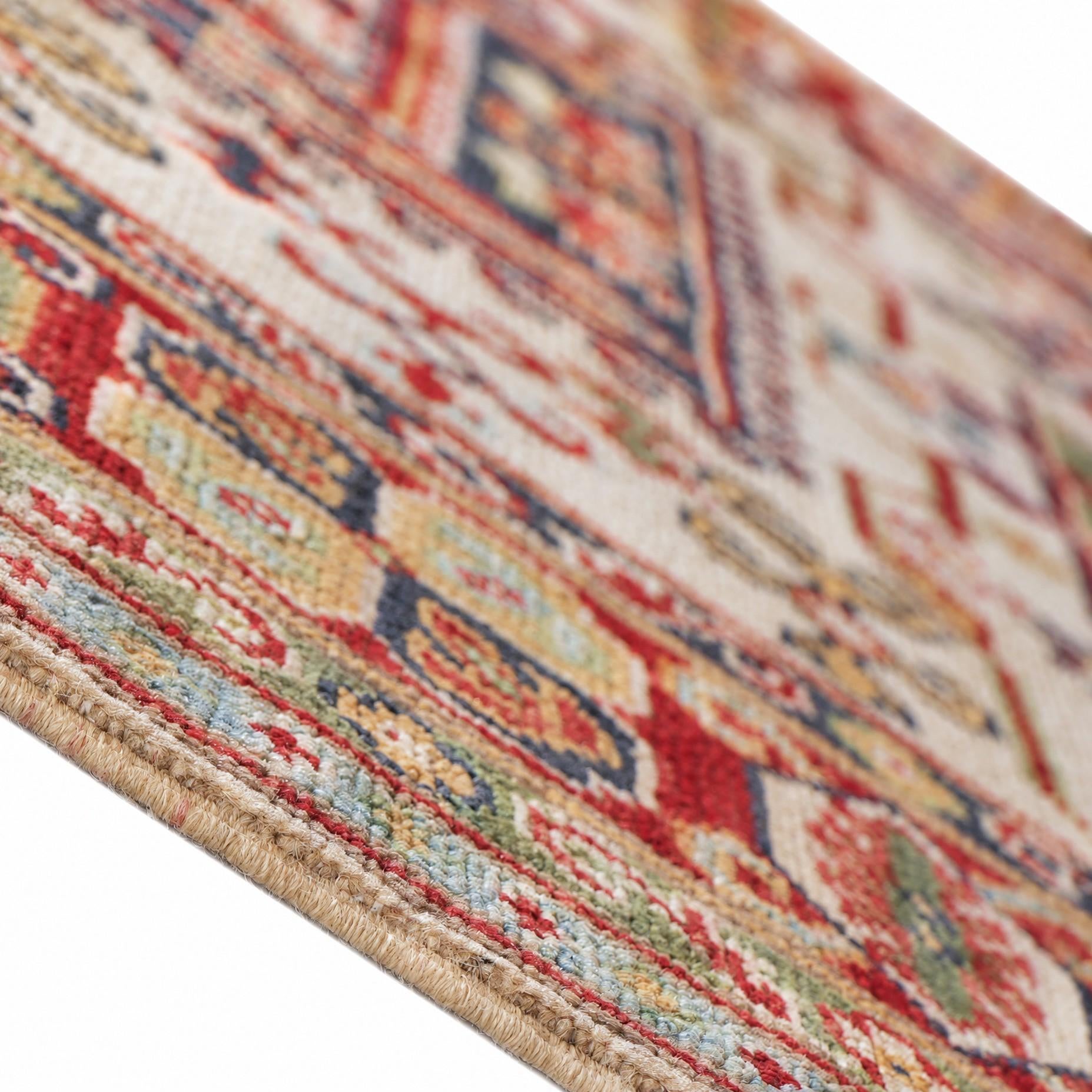 Detail image 8 of 12: 4' x 5' 11 Hand Knotted Kazak Rug