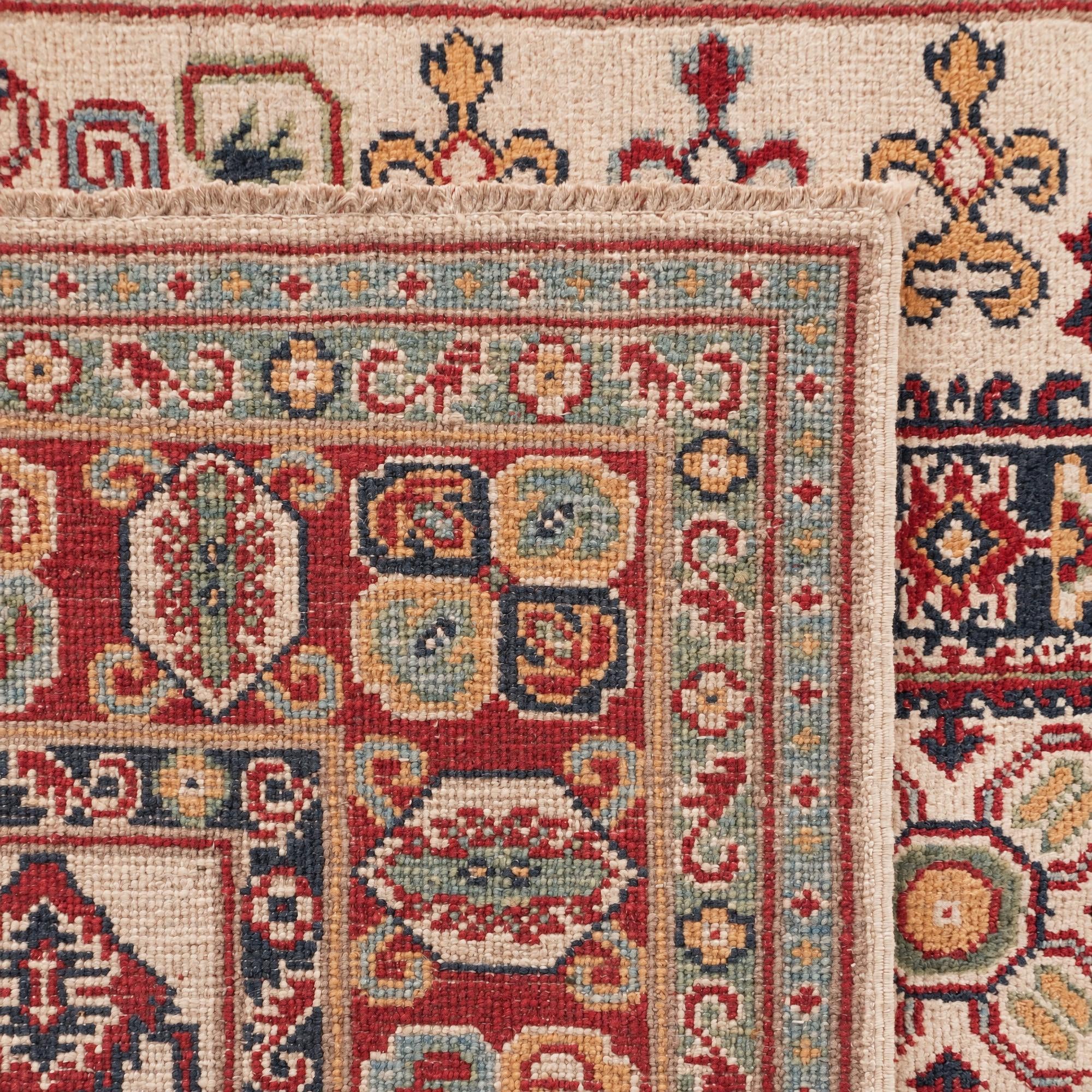 Detail image 12 of 12: 4' x 5' 11 Hand Knotted Kazak Rug