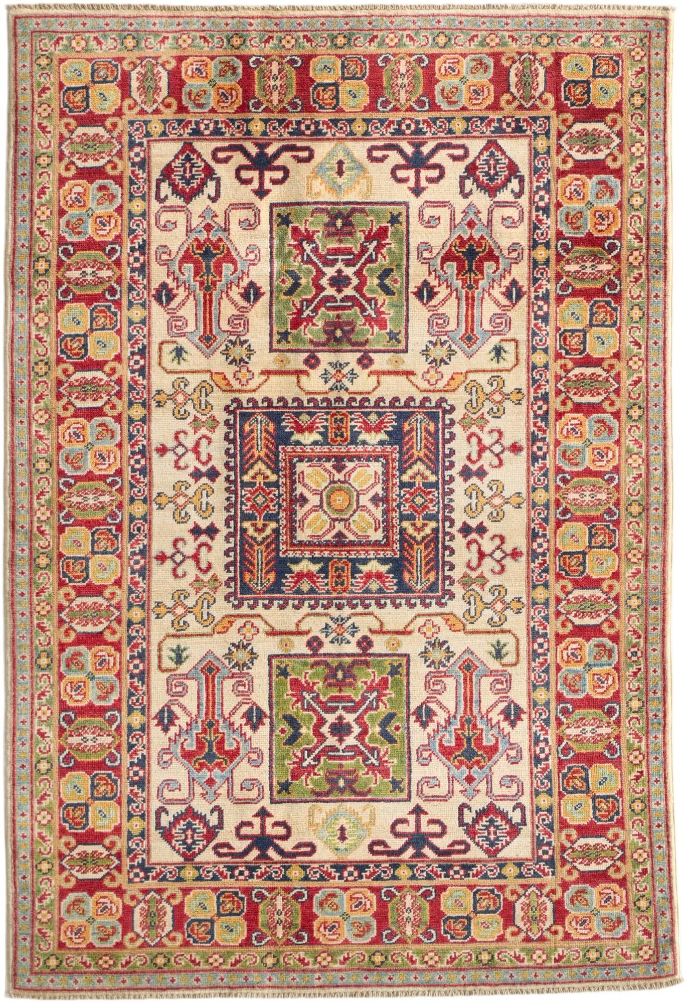 Detail image 2 of 12: 4' x 5' 11 Hand Knotted Kazak Rug