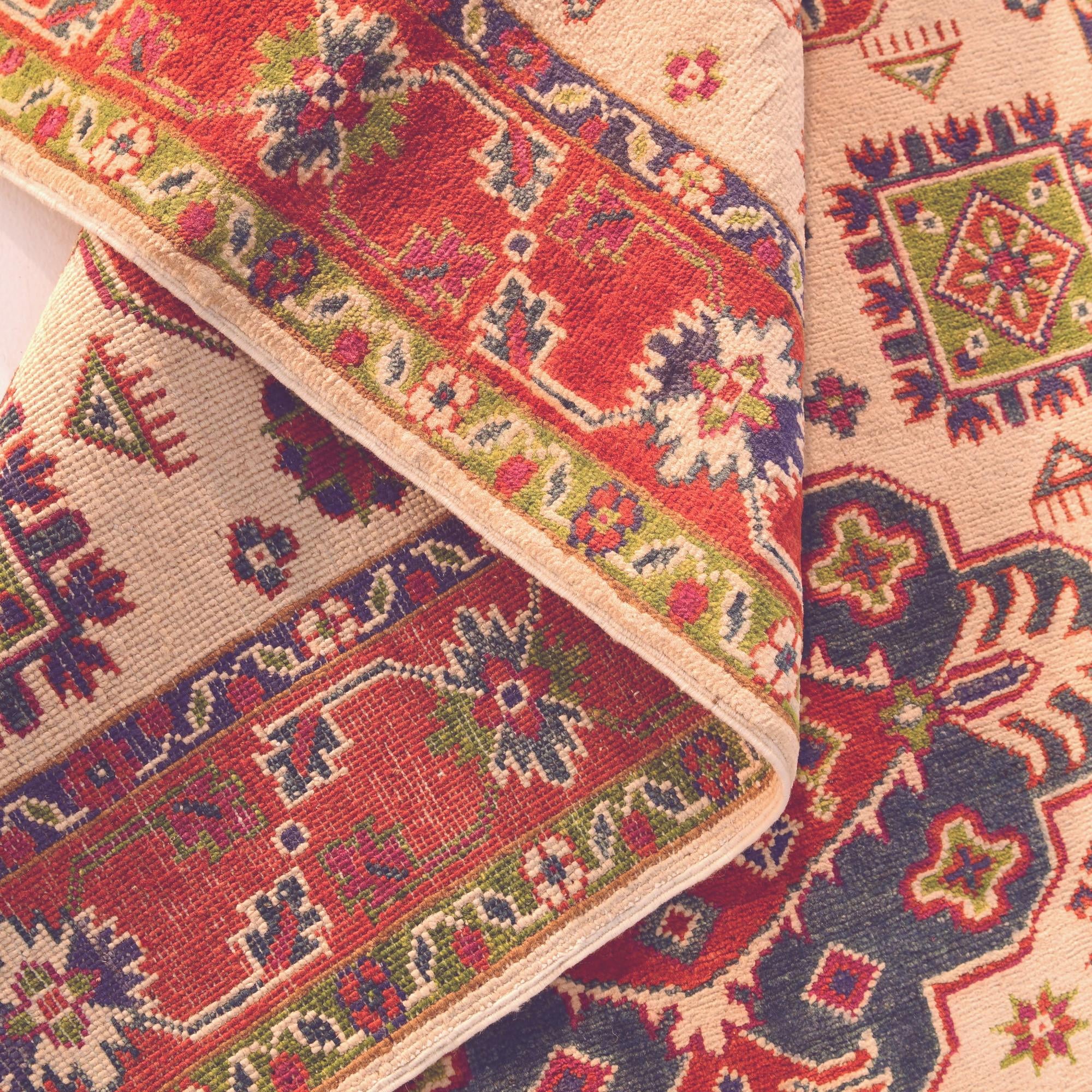 3' 11 x 5' 4 Hand Knotted Kazak Rug