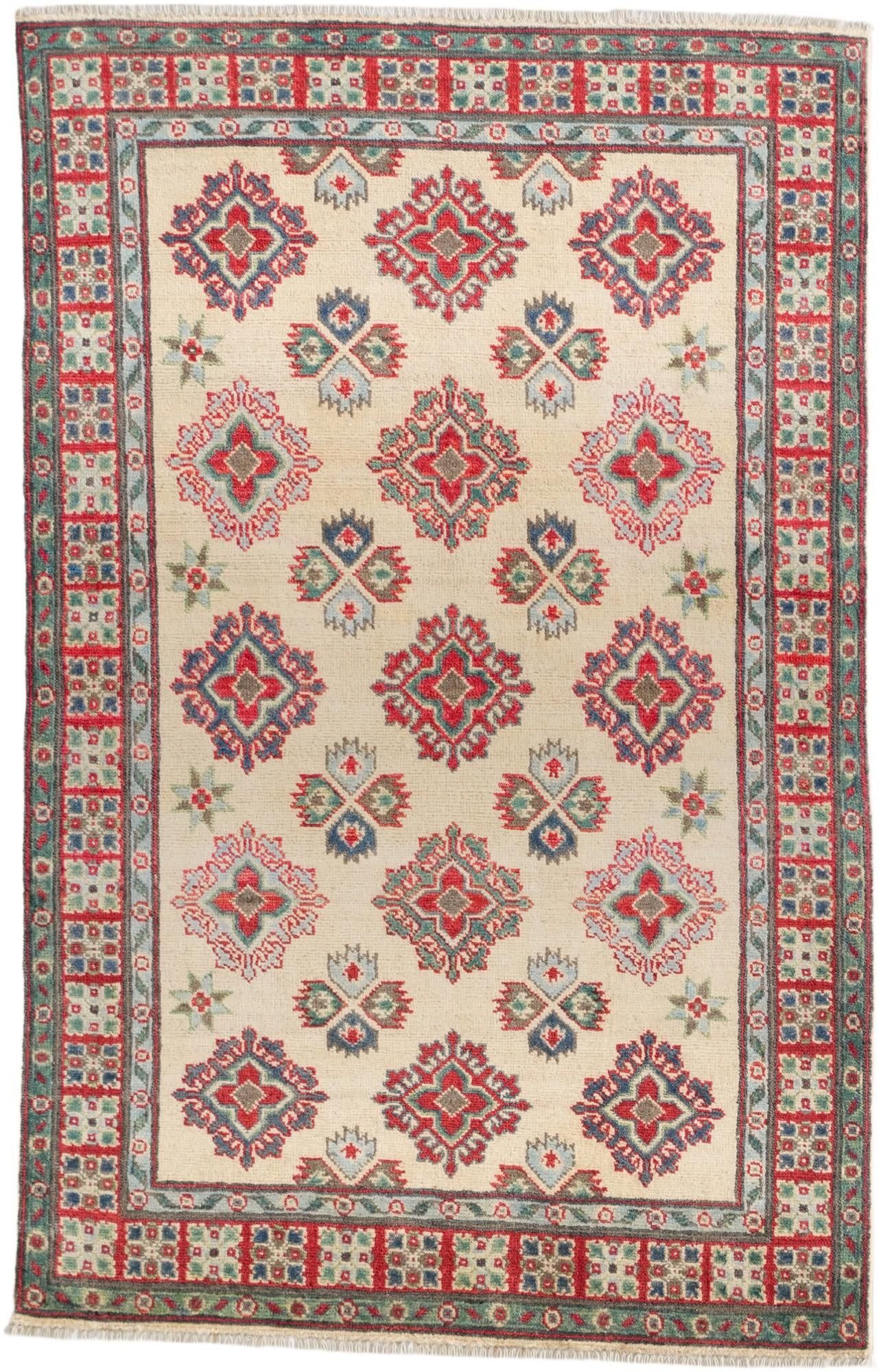 3' 3 x 5' Hand Knotted Kazak Rug