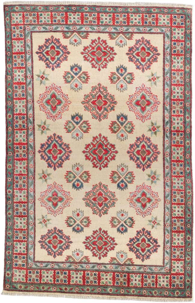 3' 3 x 5' Hand Knotted Kazak Rug