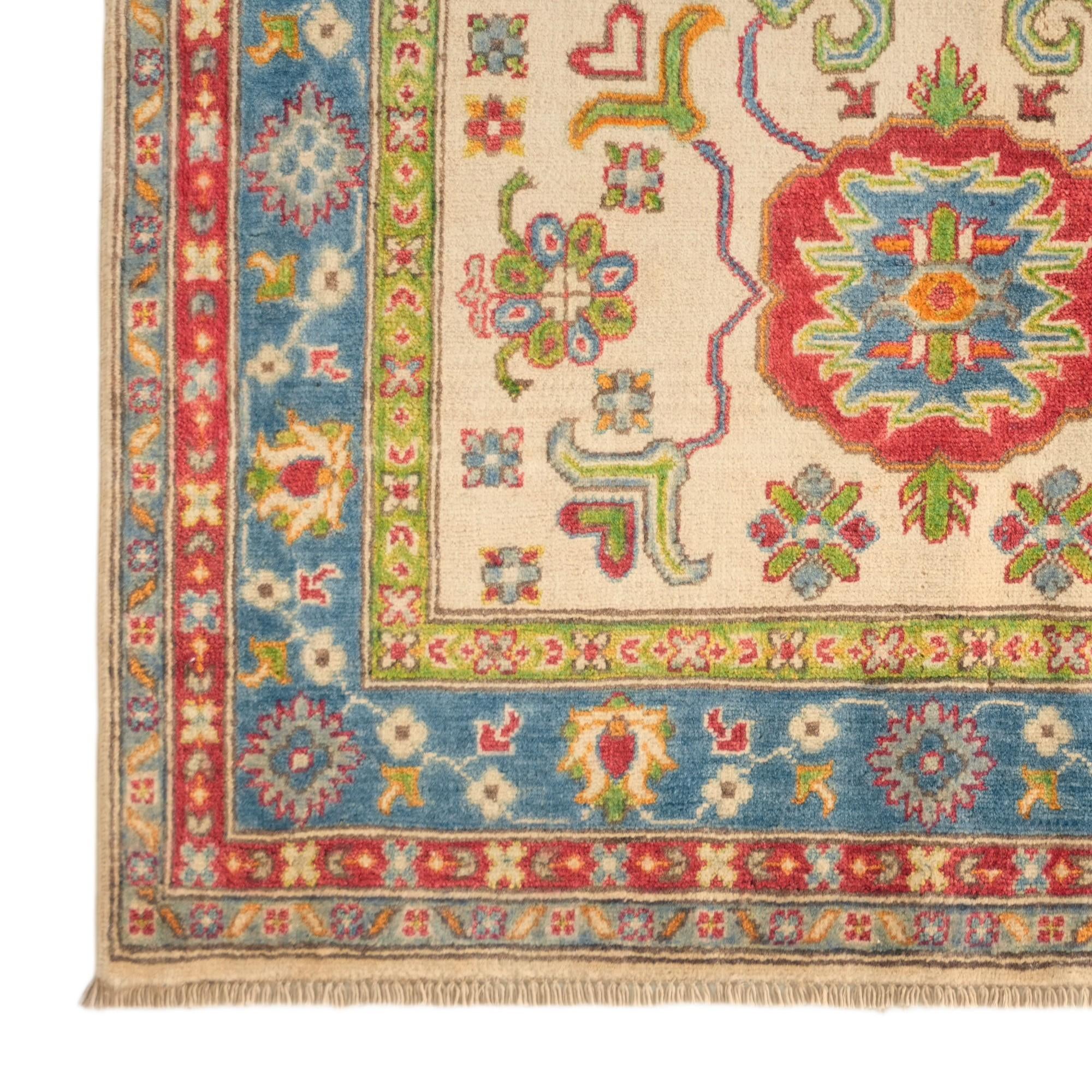 3' 11 x 5' 10 Hand Knotted Kazak Rug