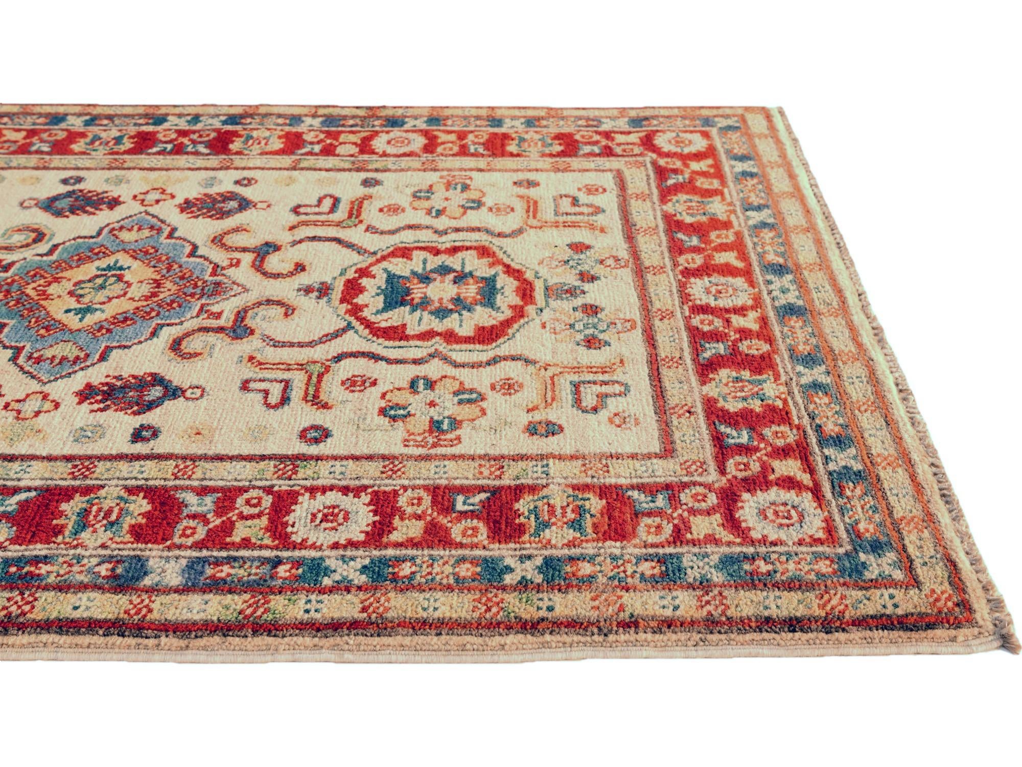 2' 8 x 4' Hand Knotted Kazak Rug