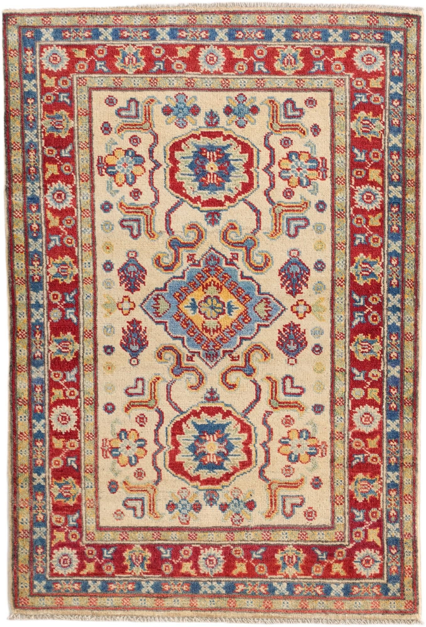2' 8 x 4' Hand Knotted Kazak Rug