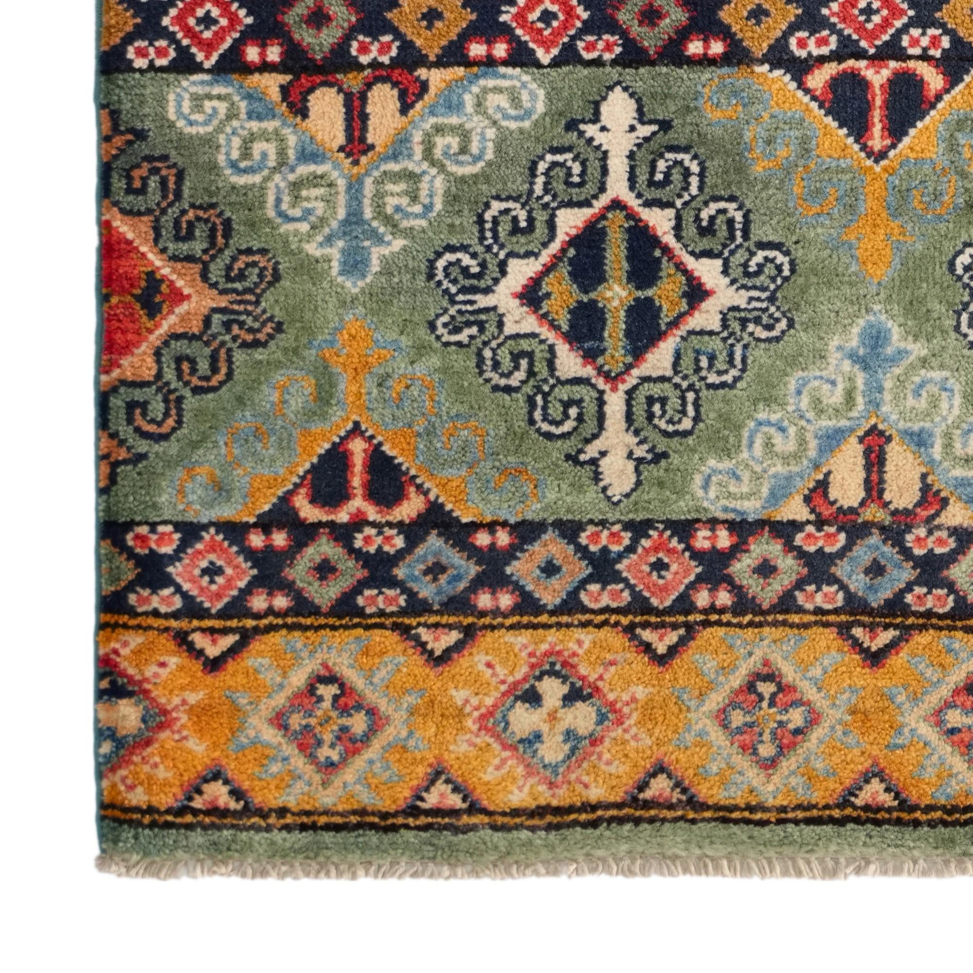2' 7 x 4' Hand Knotted Kazak Rug