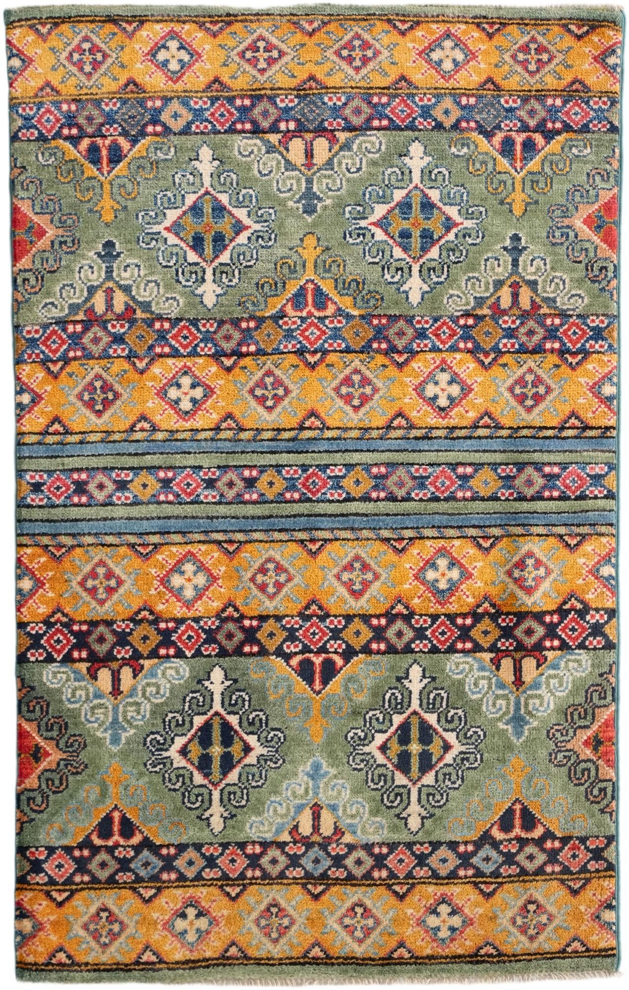 2' 7 x 4' Hand Knotted Kazak Rug