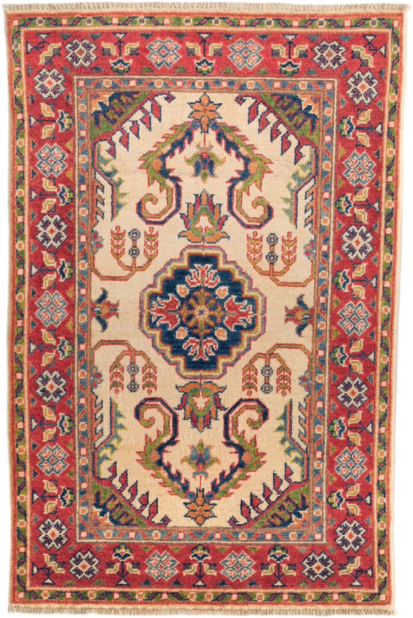 2' 7 x 3' 11 Hand Knotted Kazak Rug