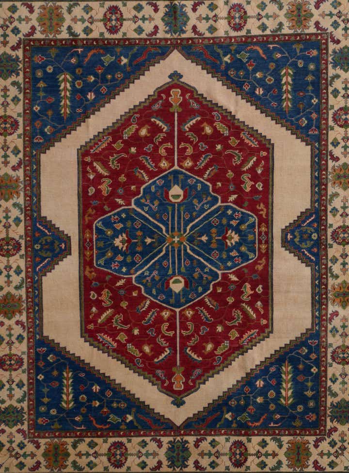 7' 11 x 9' 11 Hand Knotted Kazak Rug