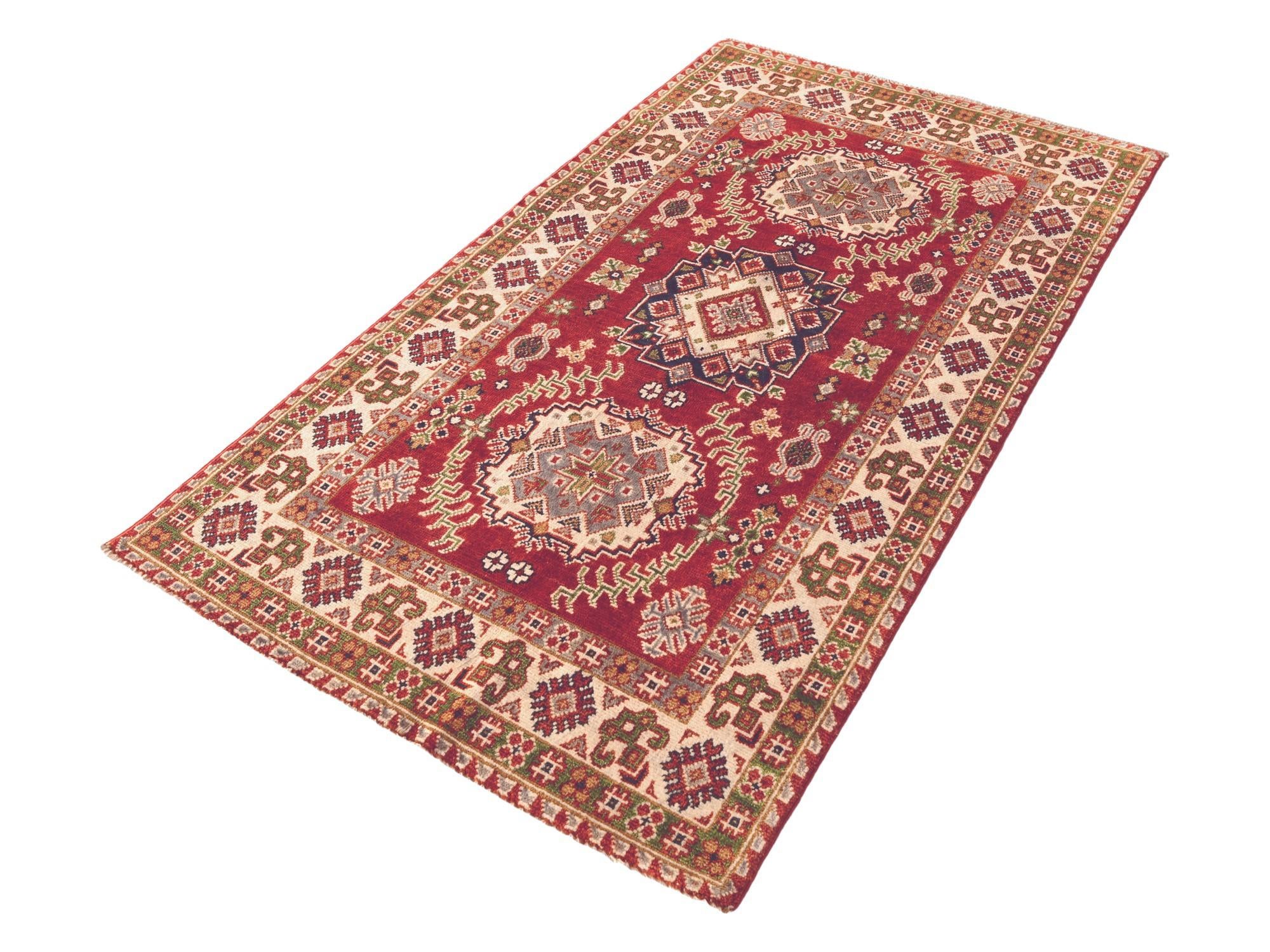100cm x 165cm Hand Knotted Kazak Rug