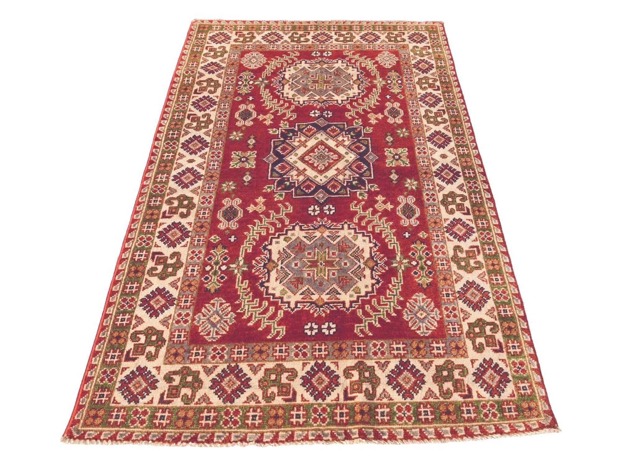 3' 3 x 5' 6 Hand Knotted Kazak Rug