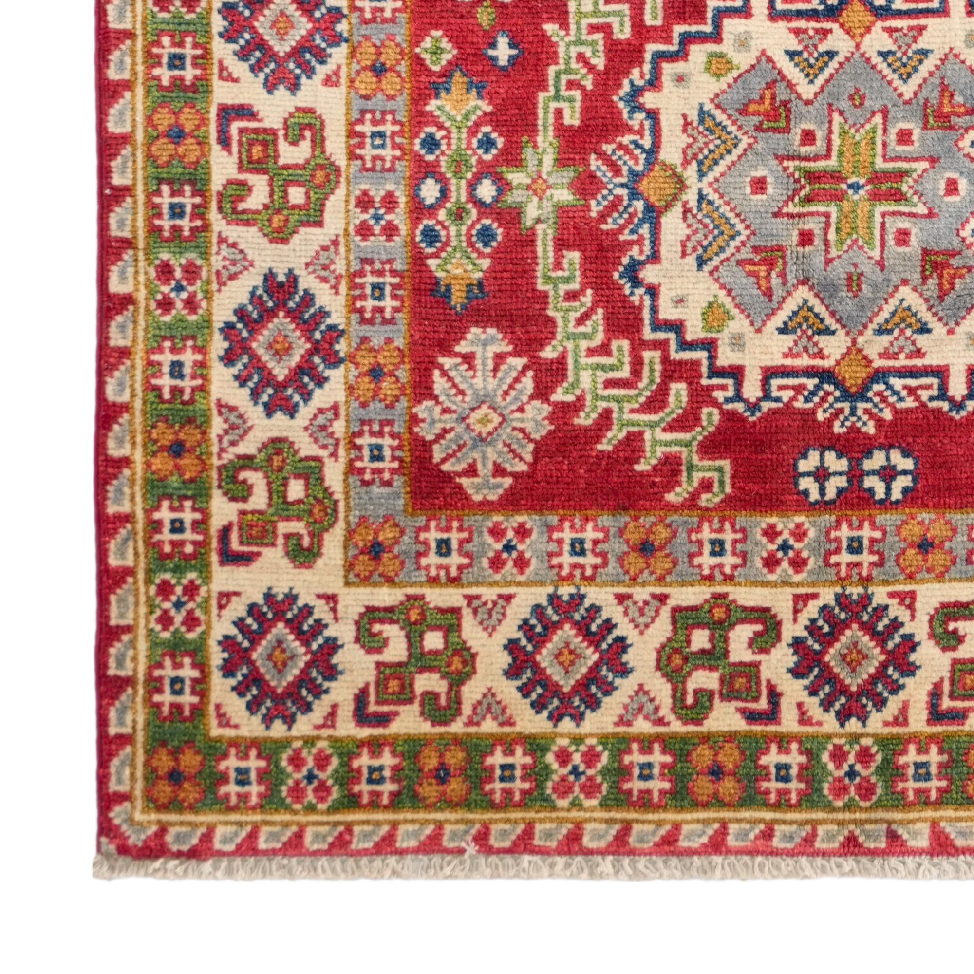 3' 3 x 5' 6 Hand Knotted Kazak Rug