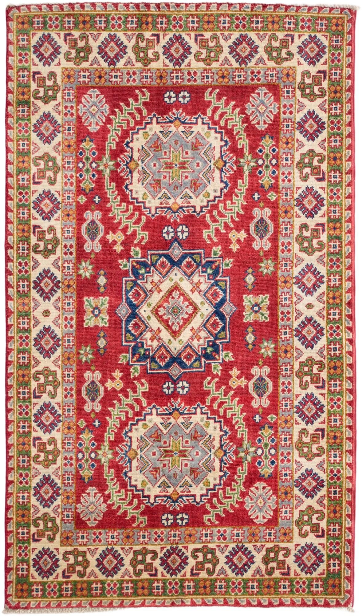 3' 3 x 5' 6 Hand Knotted Kazak Rug