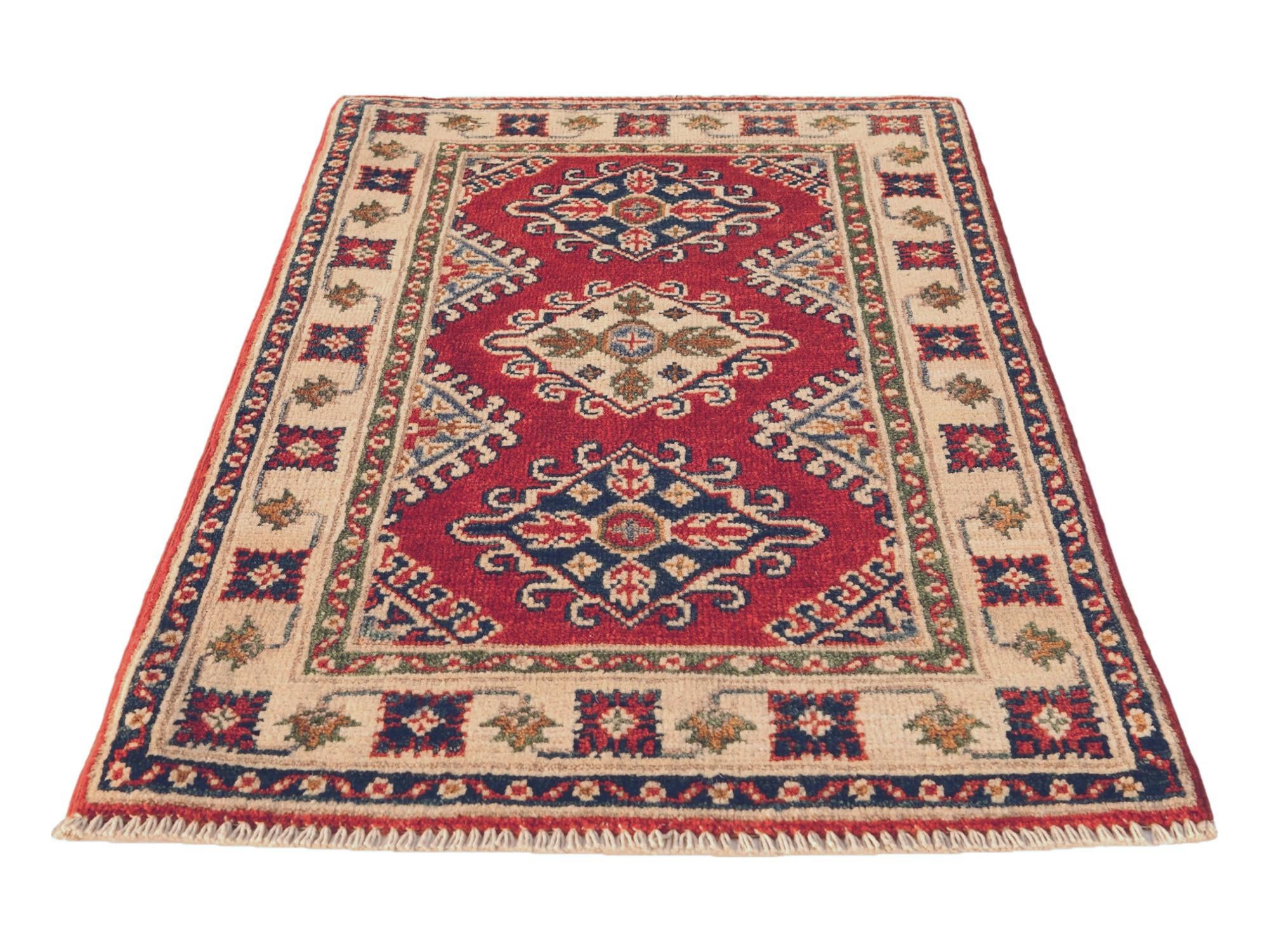 60cm x 100cm Hand Knotted Kazak Rug