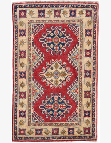 2' x 3' 3 Hand Knotted Kazak Rug