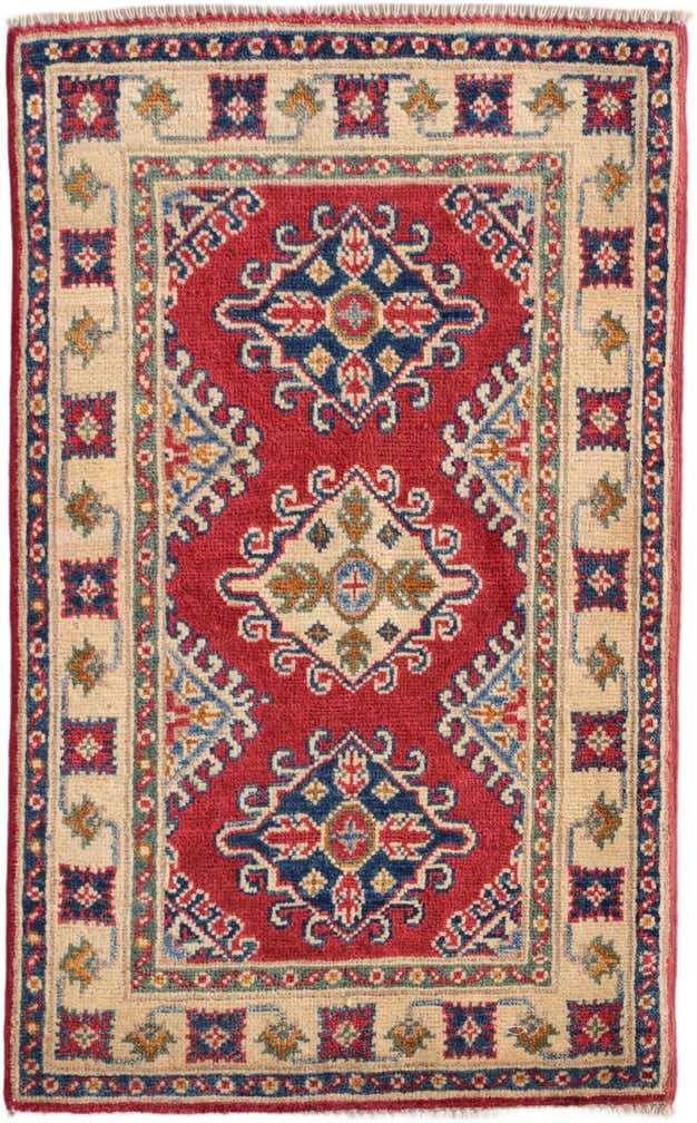 2' x 3' 3 Hand Knotted Kazak Rug