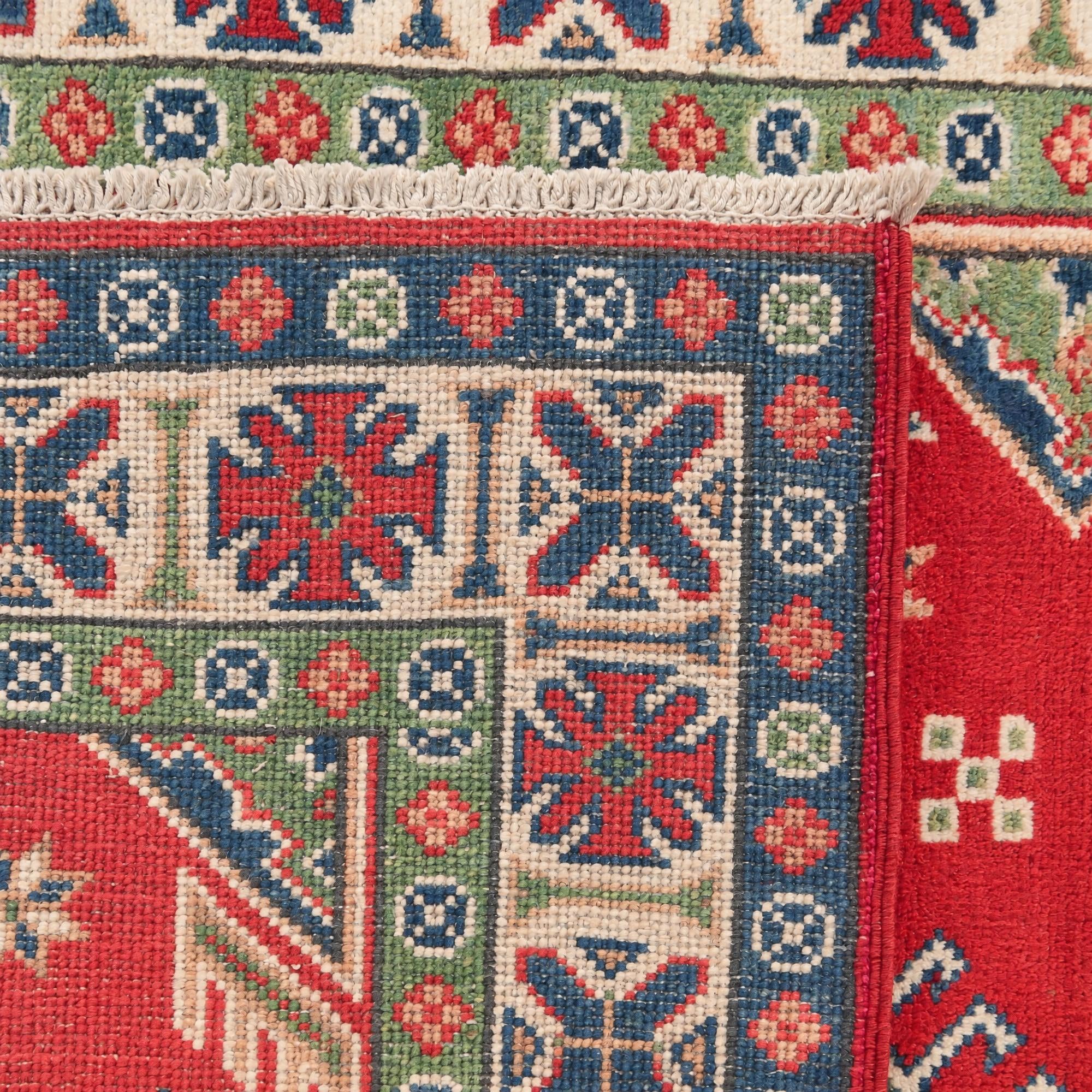 95cm x 140cm Hand Knotted Kazak Rug