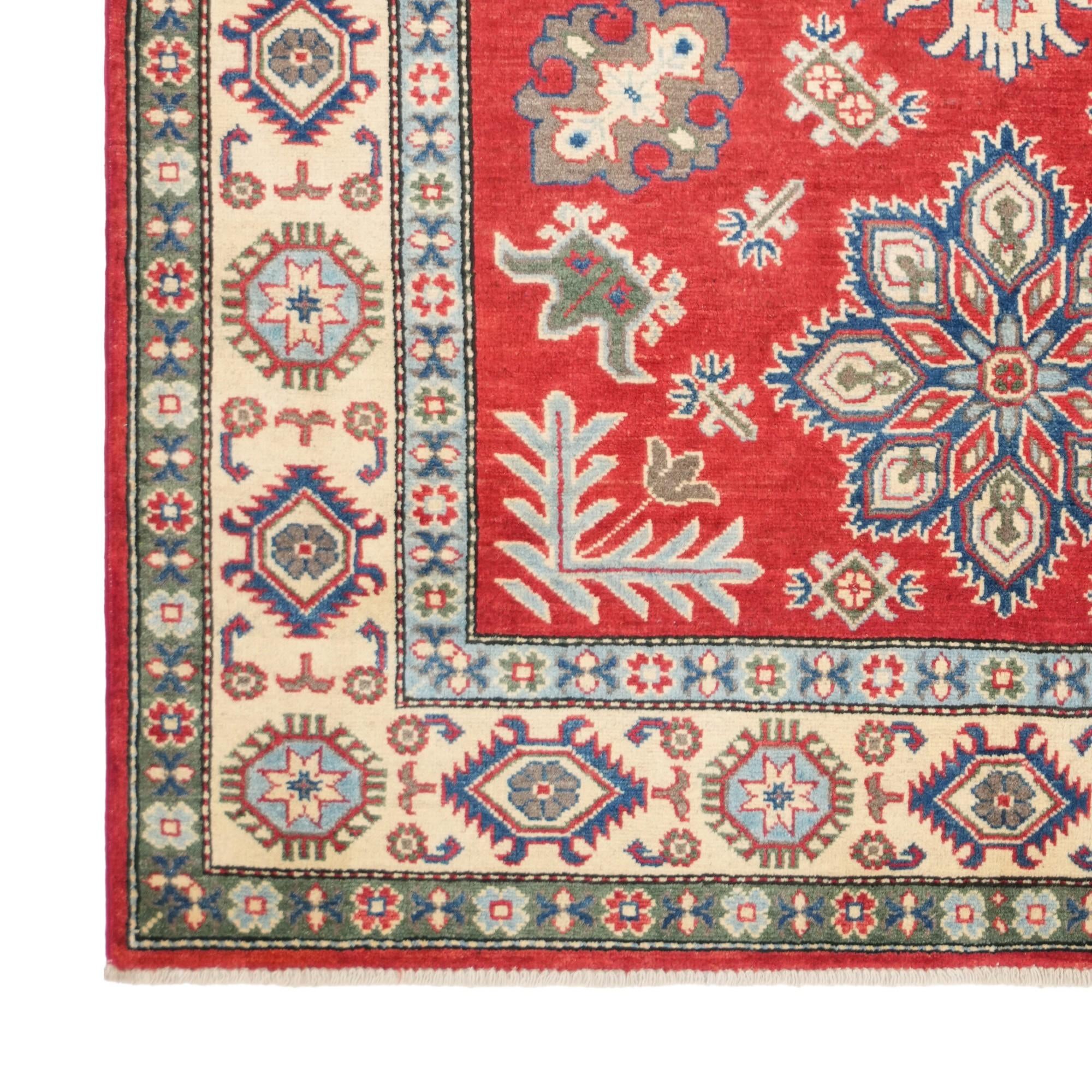 5' x 6' 9 Hand Knotted Kazak Rug