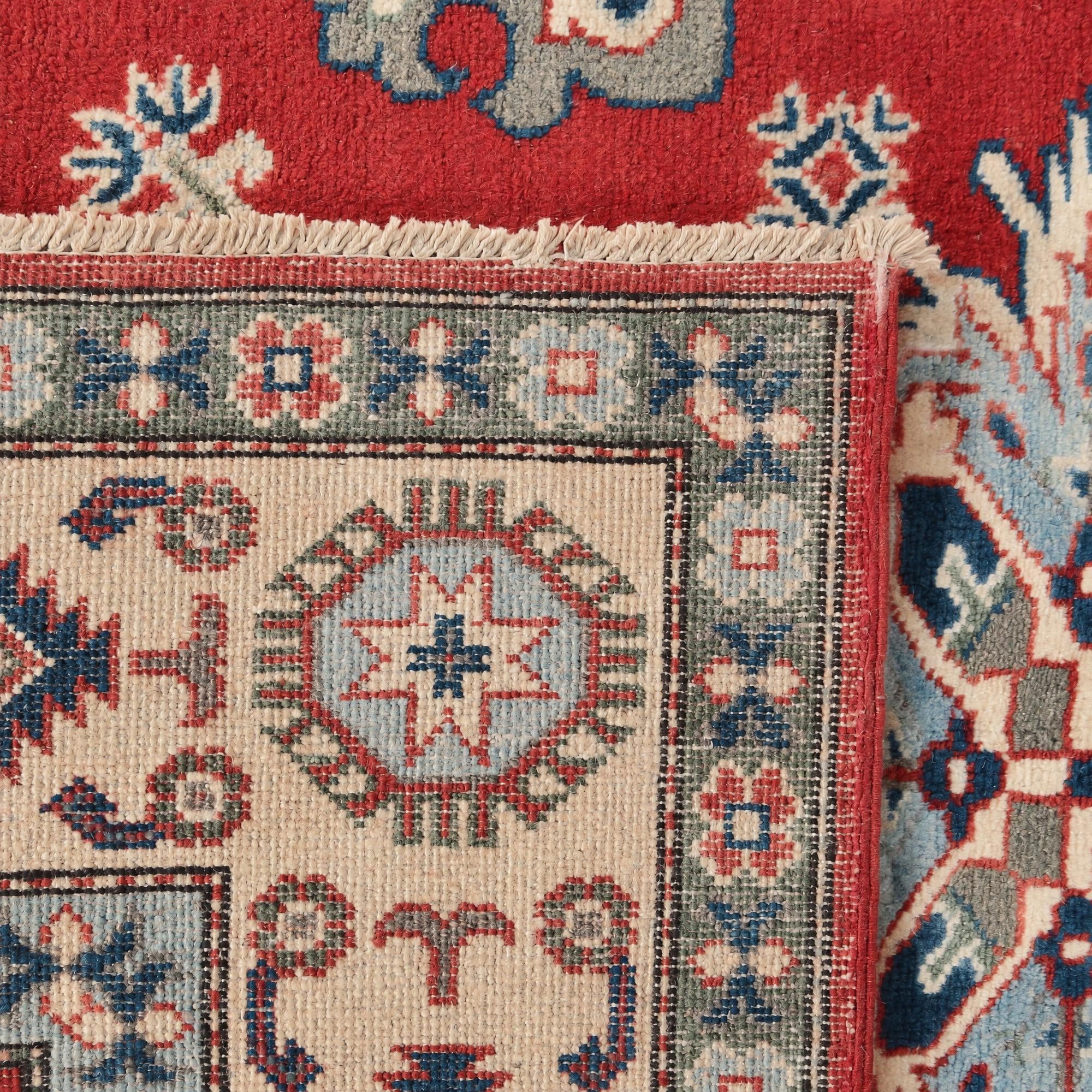 5' x 6' 9 Hand Knotted Kazak Rug