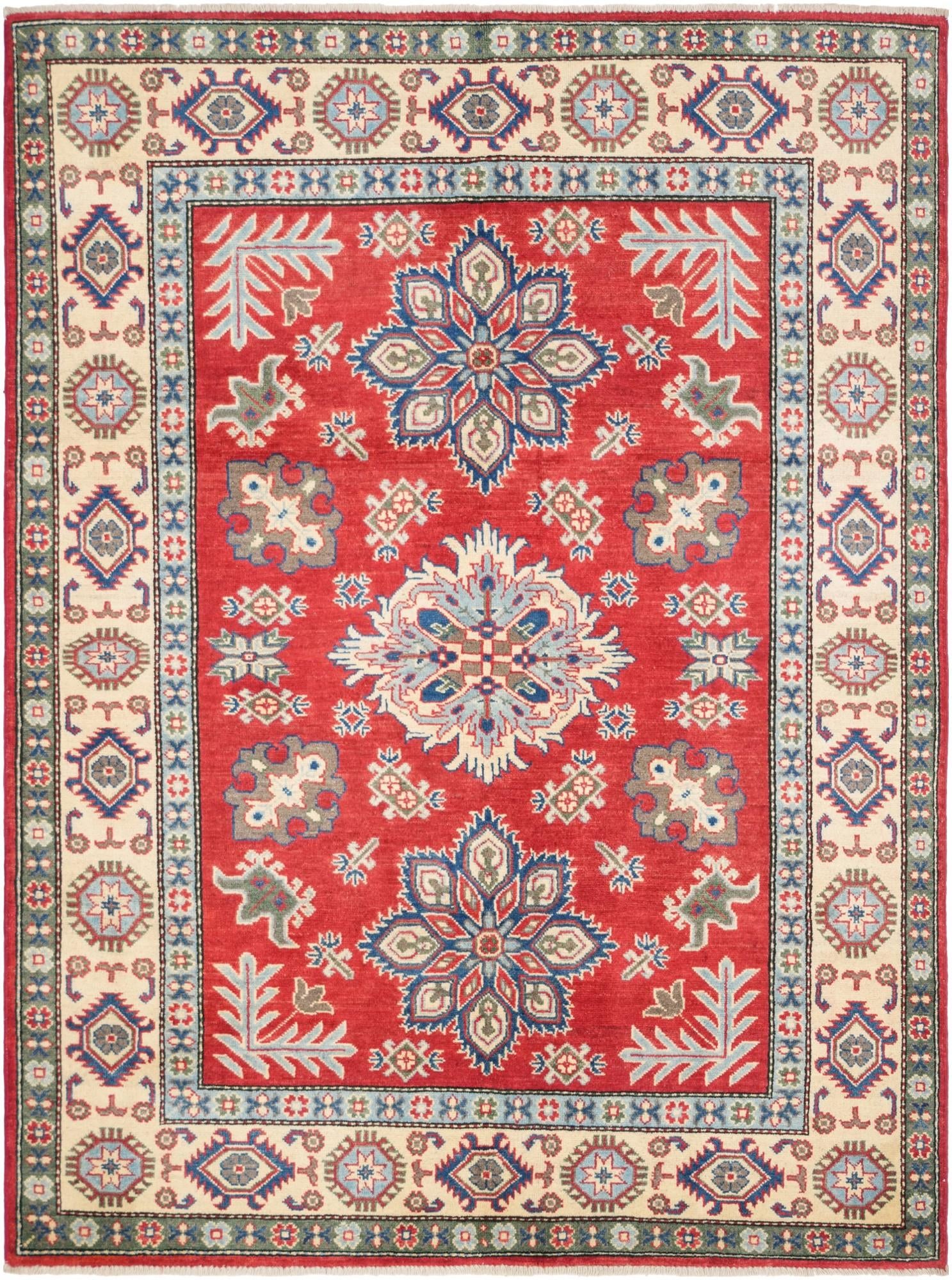 5' x 6' 9 Hand Knotted Kazak Rug