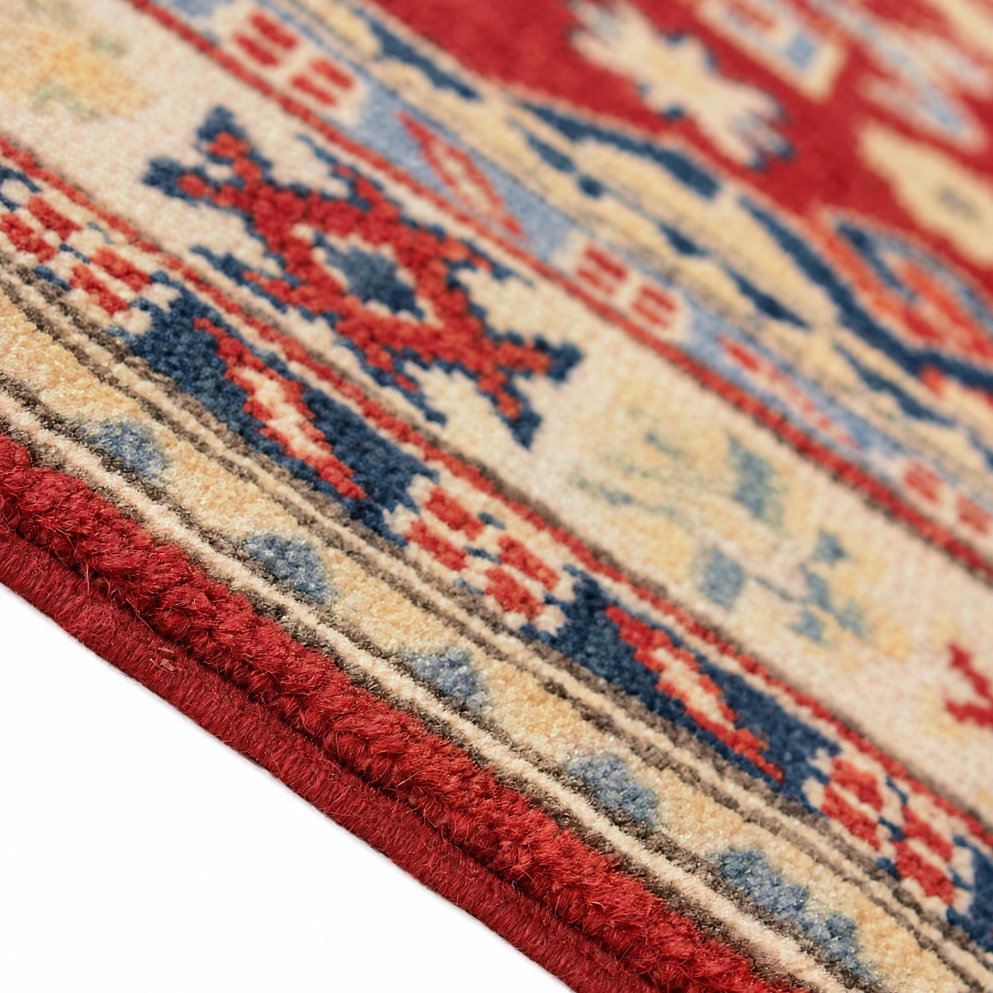80cm x 125cm anudado a mano Kazak Alfombra