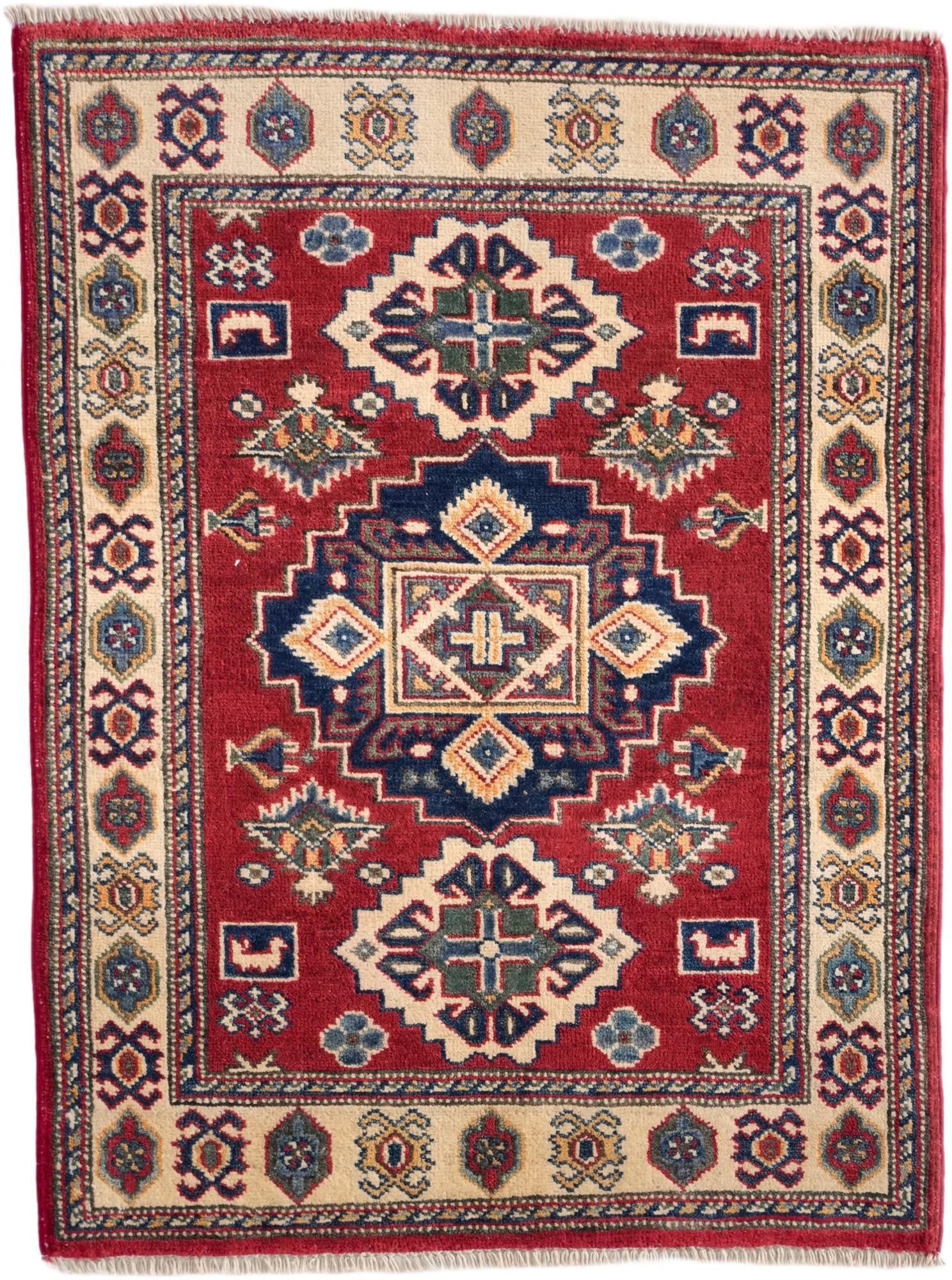 2' 8 x 3' 7 Hand Knotted Kazak Rug