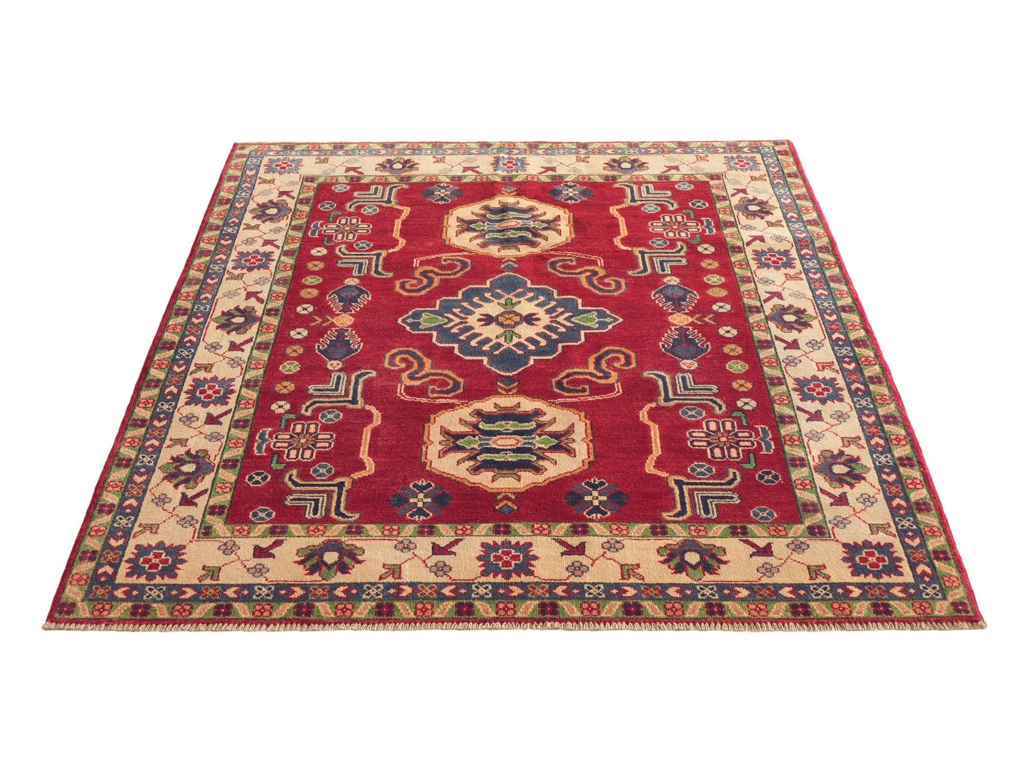 Detail image 5 of 12: 5' 1 x 6' 8 Hand Knotted Kazak Rug