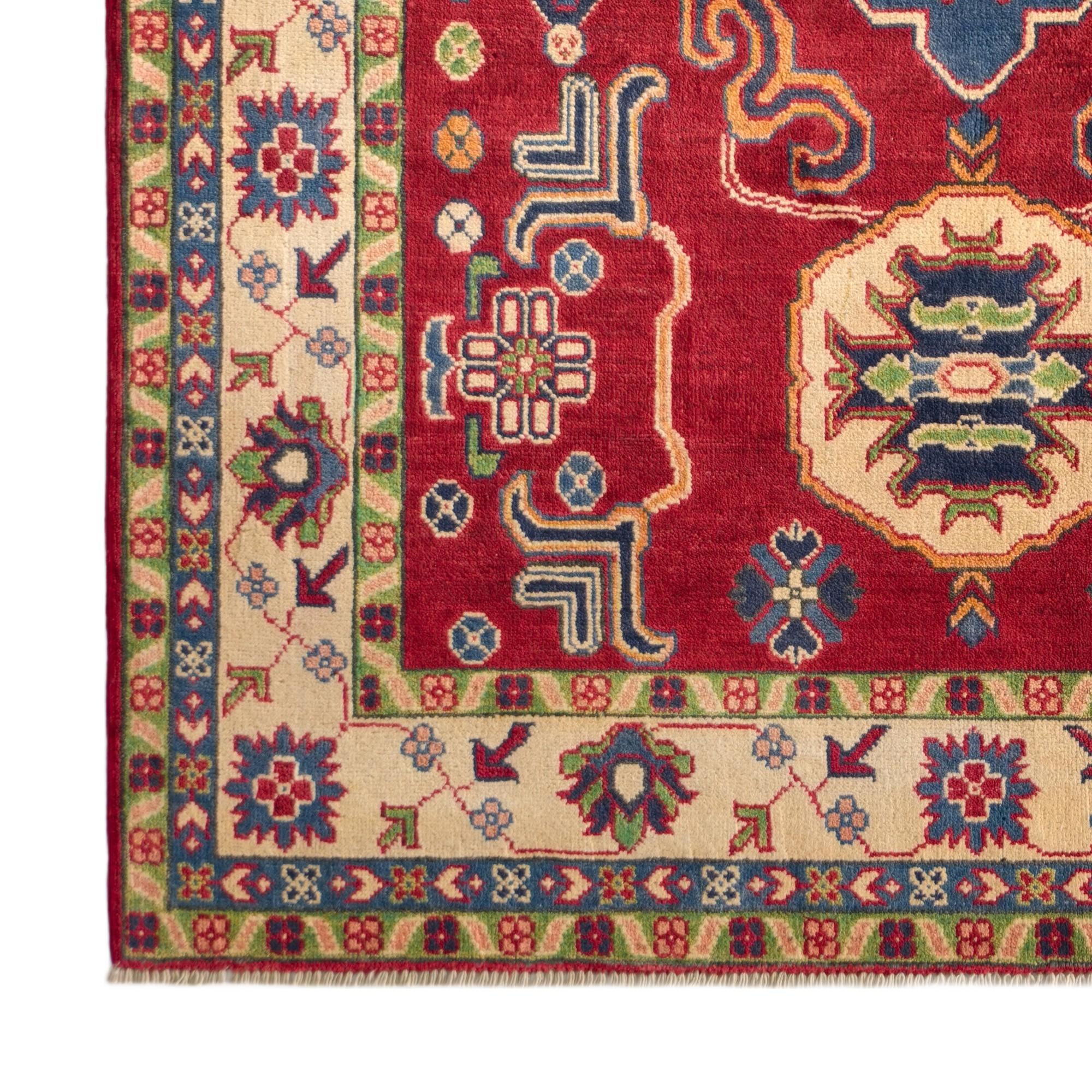Detail image 7 of 12: 5' 1 x 6' 8 Hand Knotted Kazak Rug