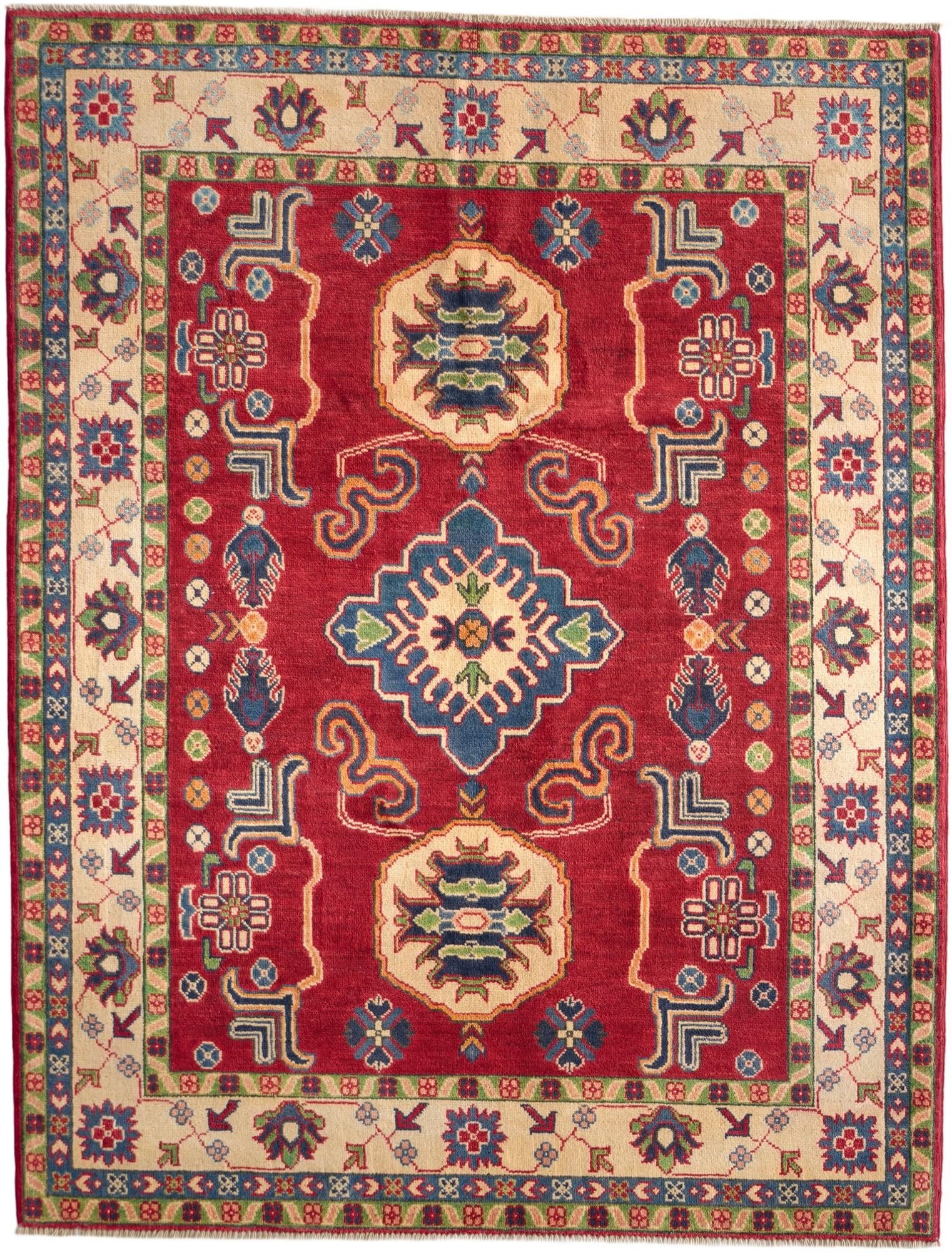 Detail image 2 of 12: 5' 1 x 6' 8 Hand Knotted Kazak Rug