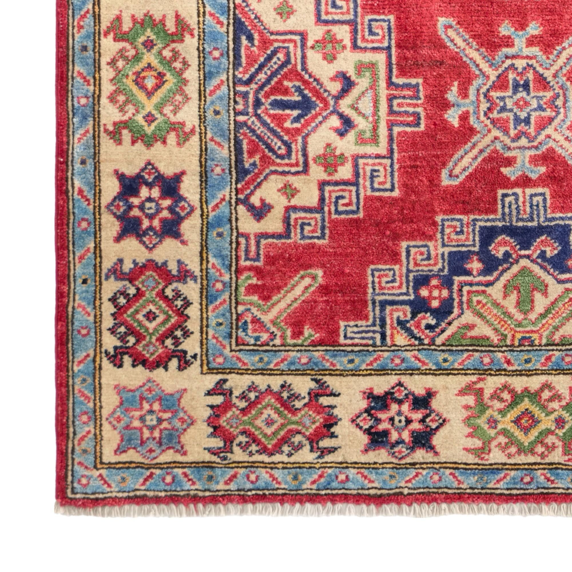 105cm x 155cm Handgeknüpft Kazak Teppich