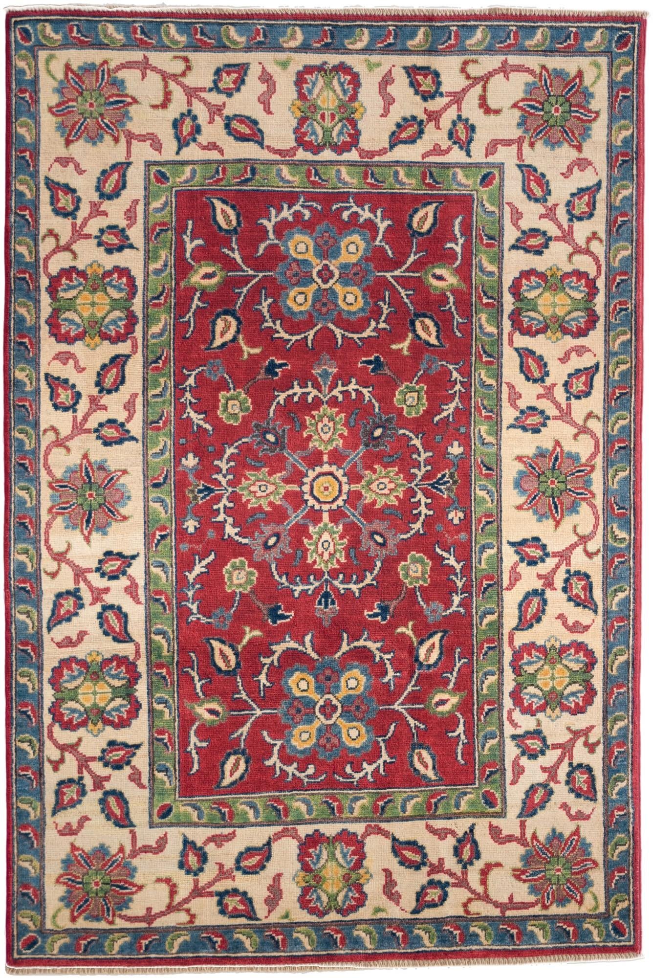 4' 2 x 6' 2 Hand Knotted Kazak Rug