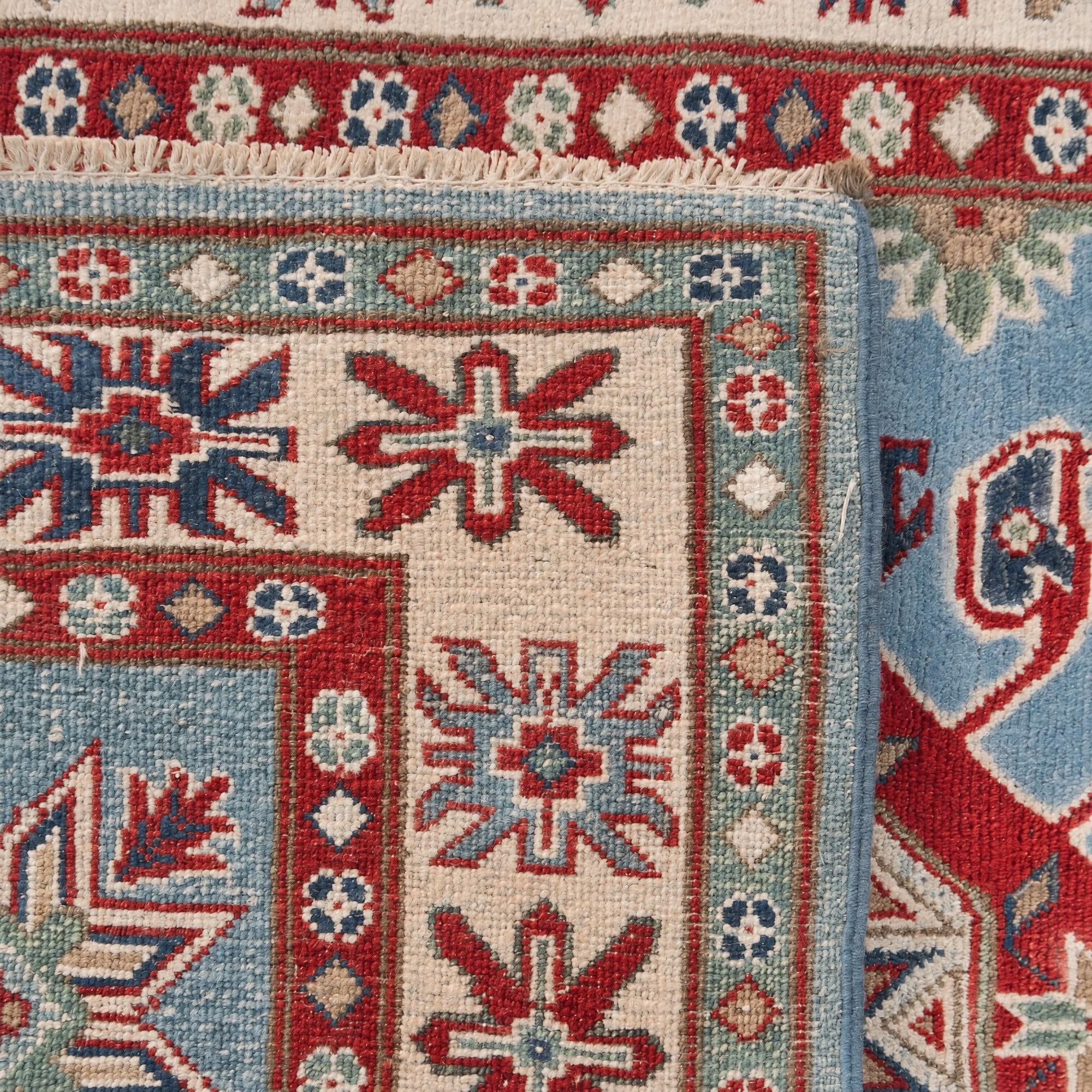 115cm x 165cm Hand Knotted Kazak Rug