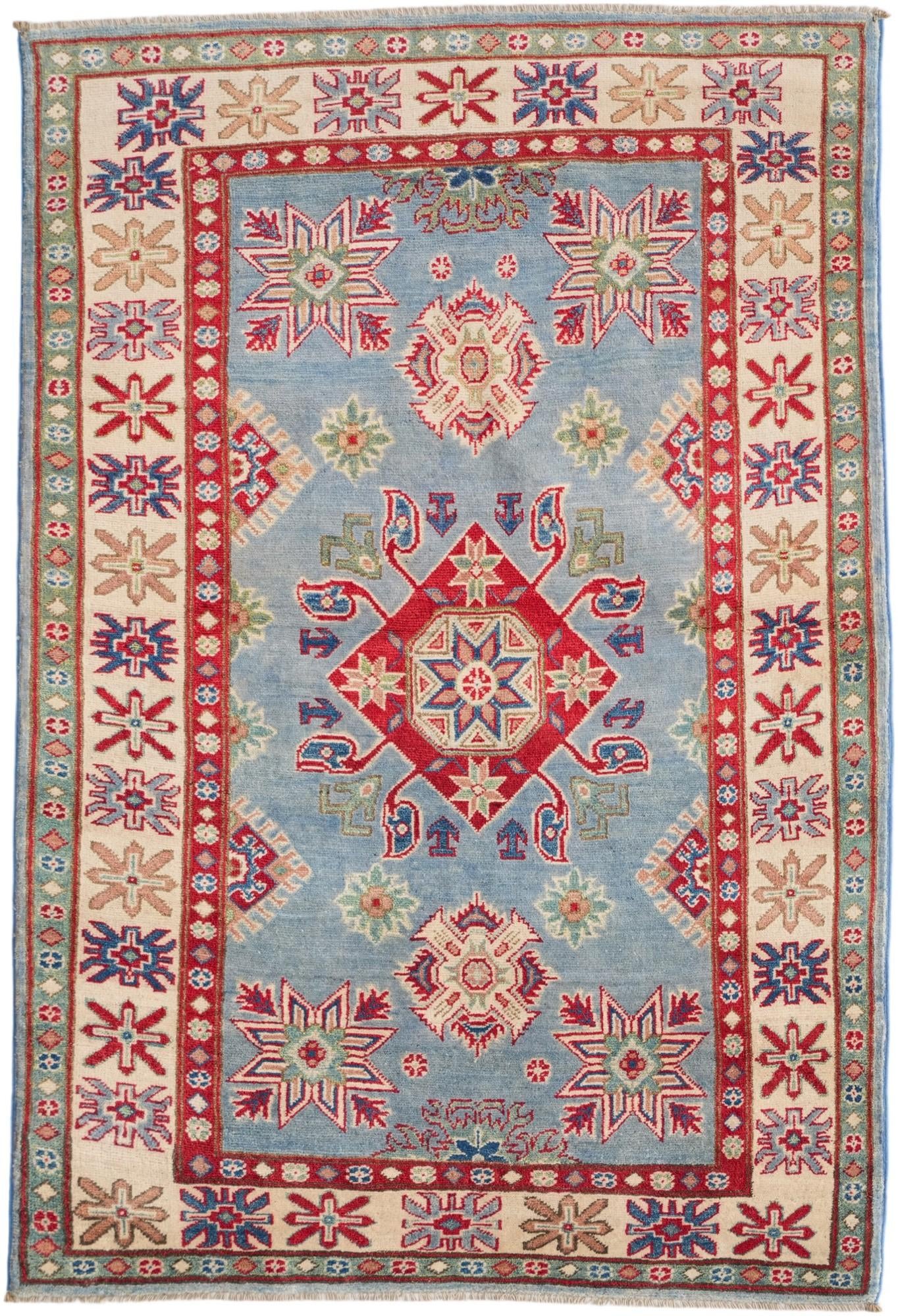 3' 8 x 5' 5 Hand Knotted Kazak Rug