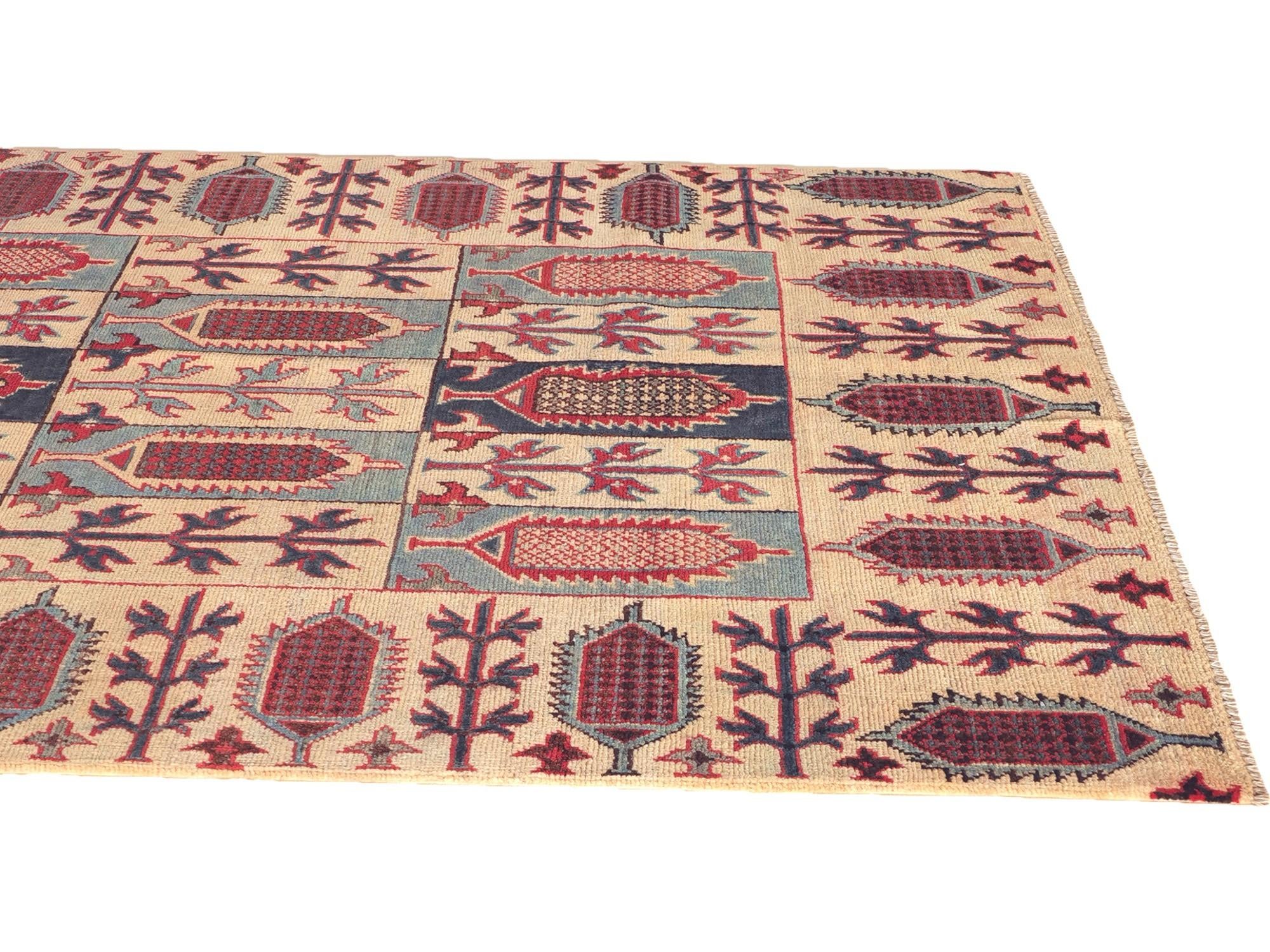 Detail image 6 of 9: 4' 2 x 5' 11 Hand Knotted Kazak Rug