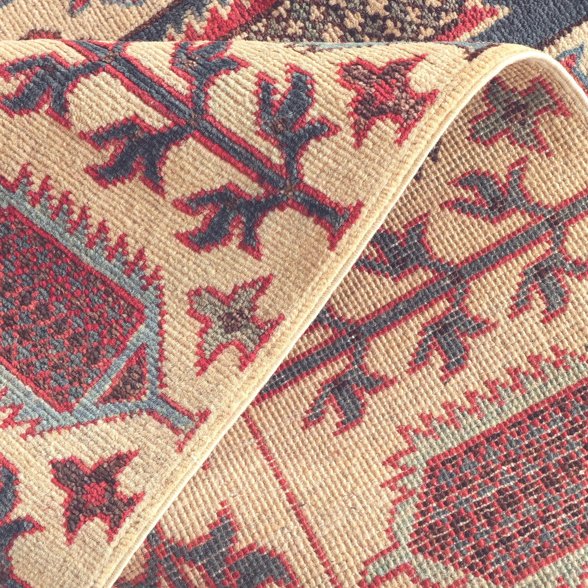 Detail image 7 of 9: 4' 2 x 5' 11 Hand Knotted Kazak Rug