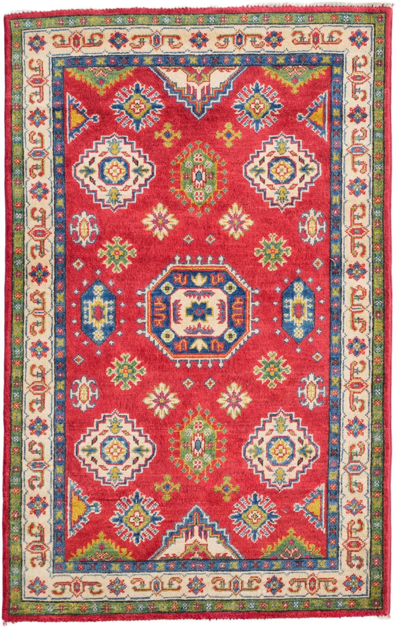 3' 2 x 5' Hand Knotted Kazak Rug