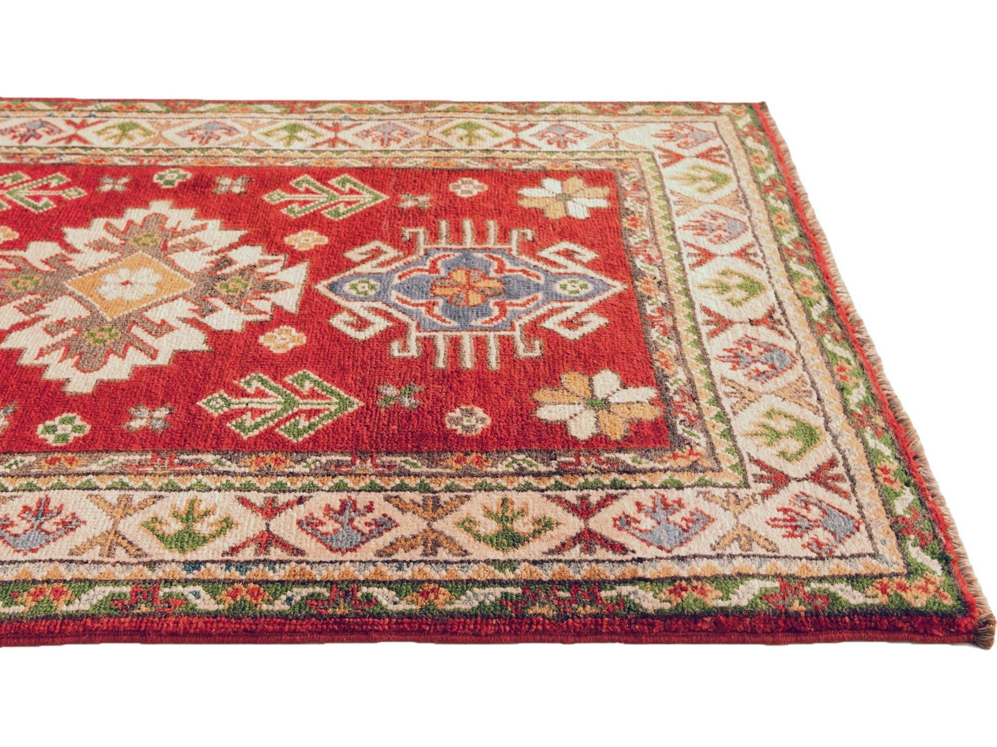 2' 7 x 4' Hand Knotted Kazak Rug