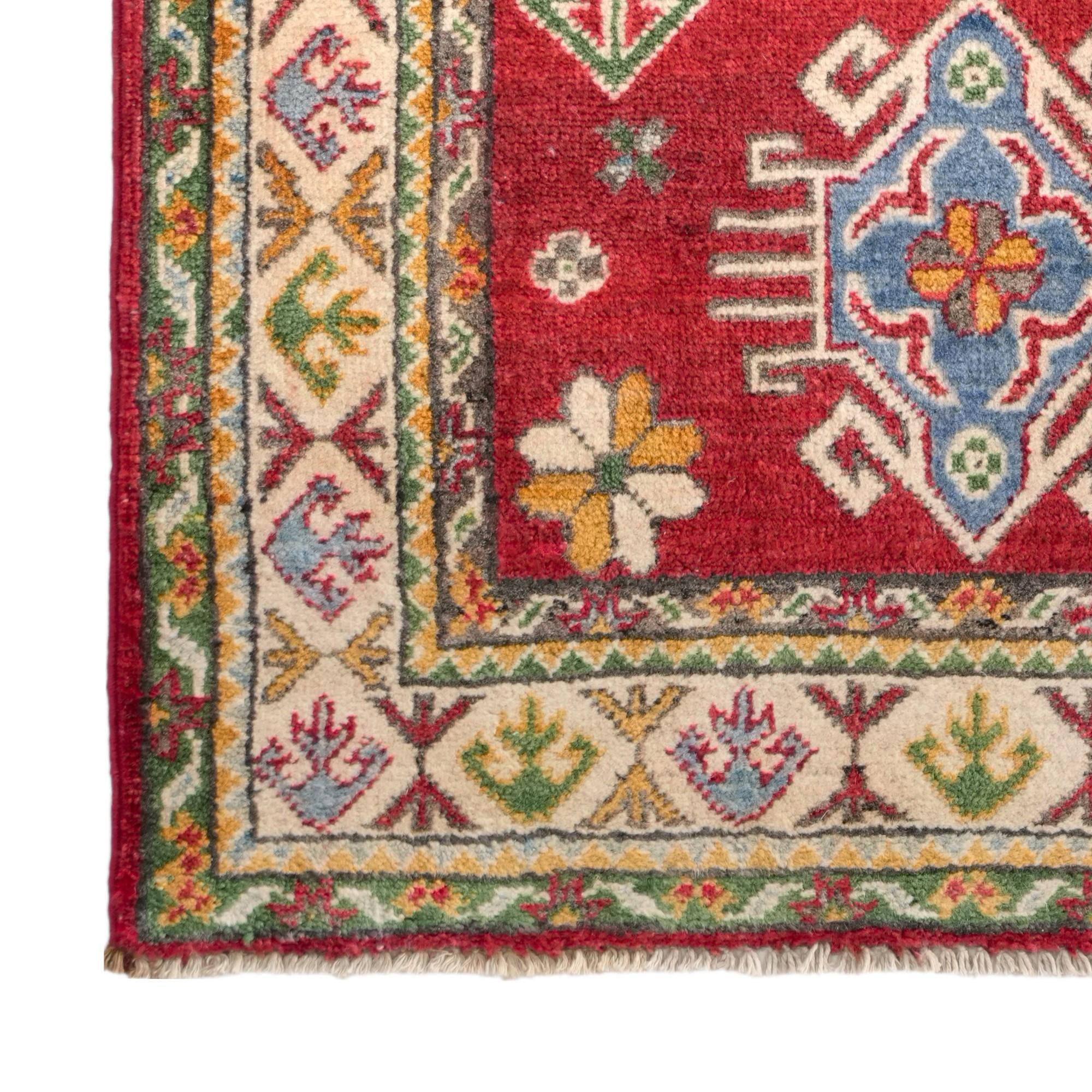 80cm x 120cm Handgeknüpft Kazak Teppich